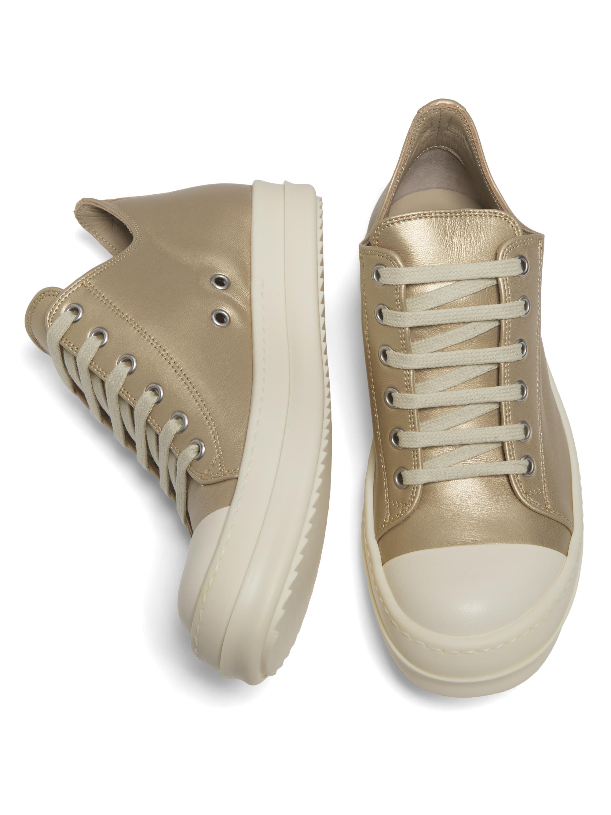 Metallic Leather Low Sneakers