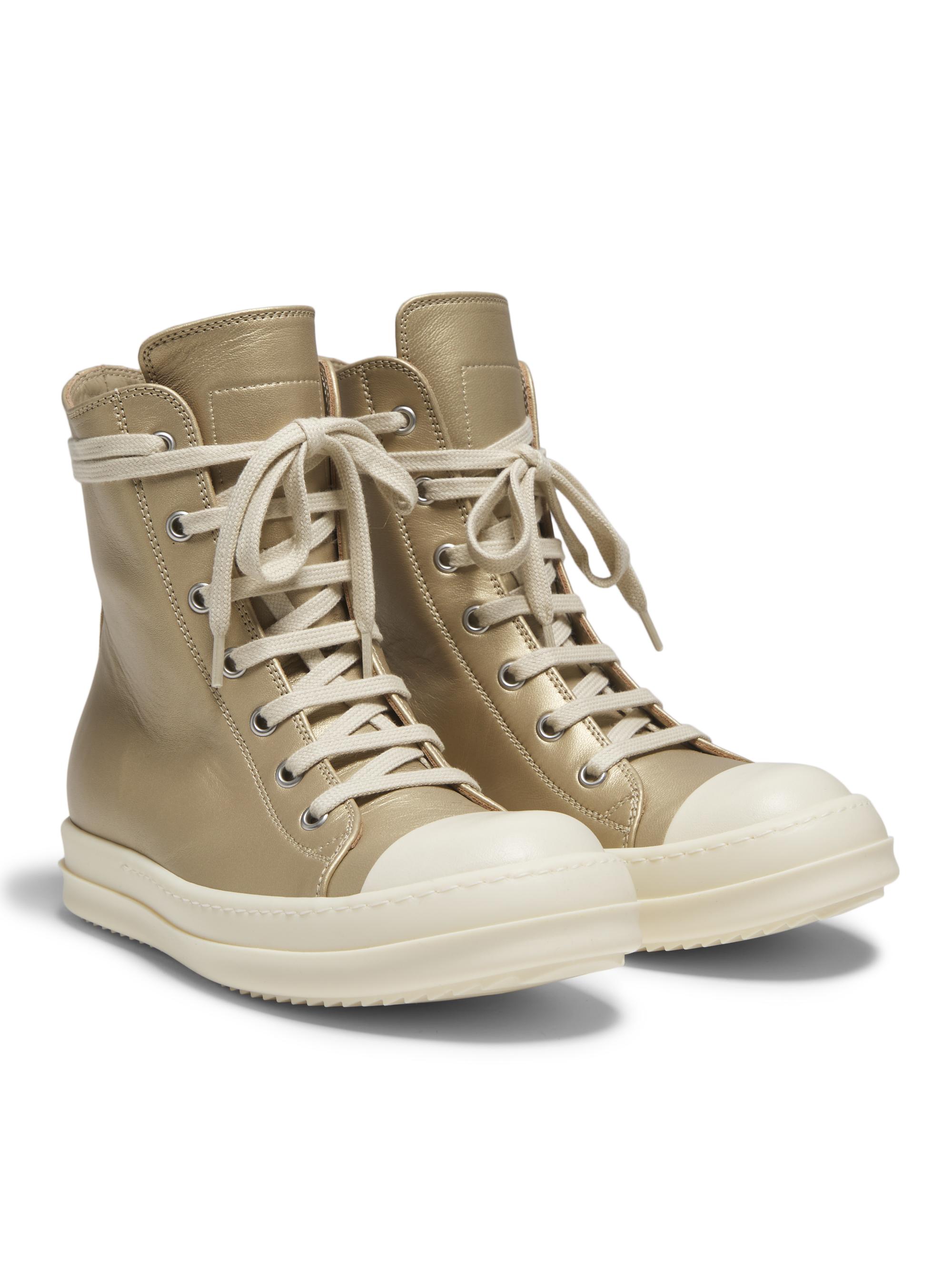 Rick Owens Metallic Leather Sneakers | Saks Fifth Avenue