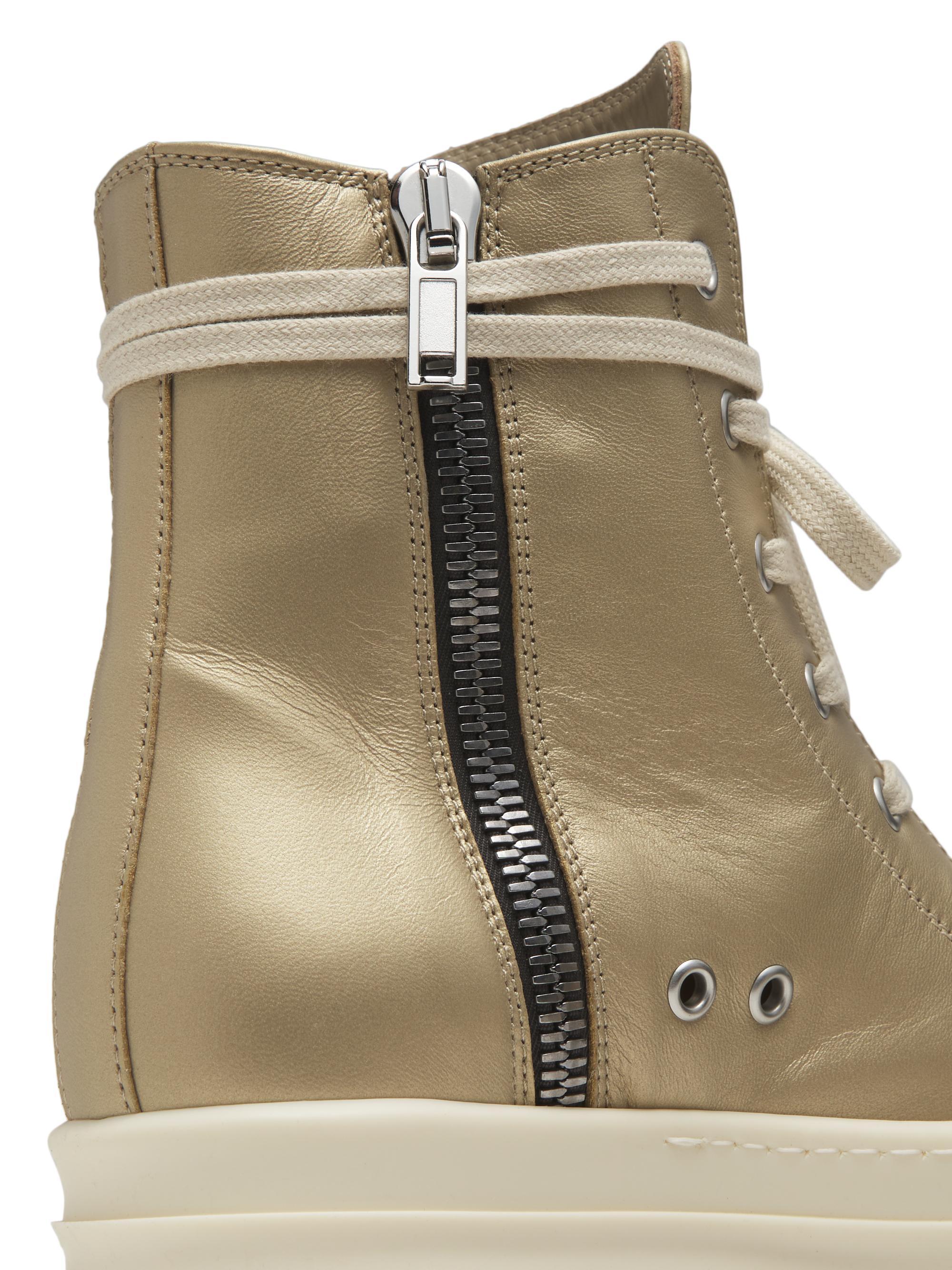 Rick Owens Metallic Leather Sneakers | Saks Fifth Avenue