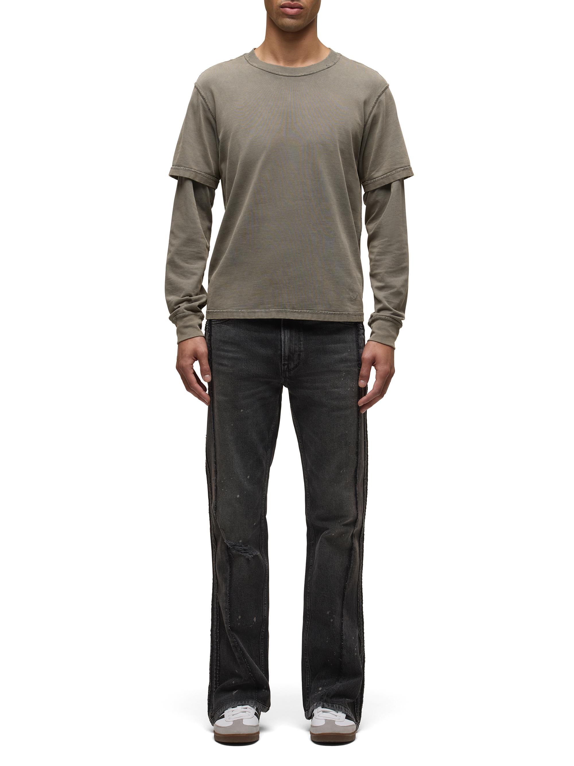 Hudson Jeans Men's Walker Reconstruction Kick Flare Jeans - Reconstructed Black