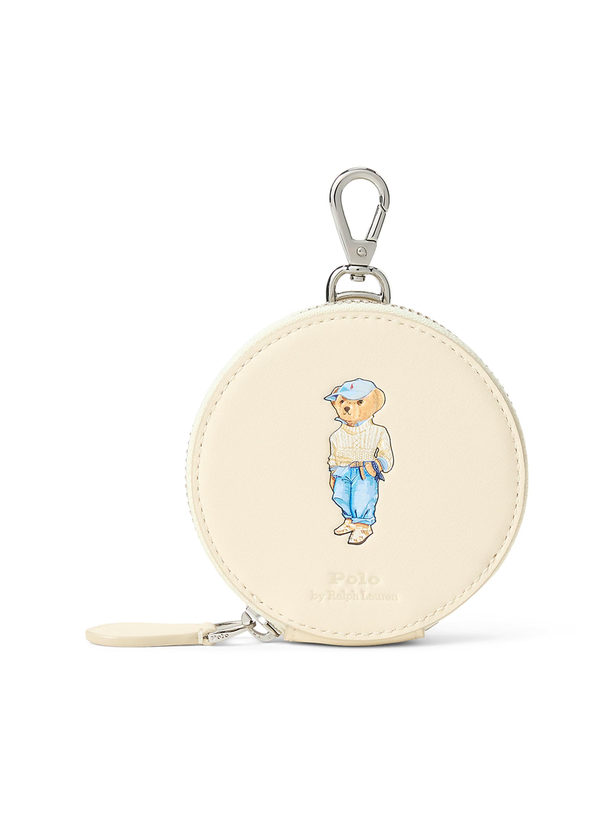 Polo Ralph Lauren Women's Polo Bear Leather Keychain & Coin Pouch -