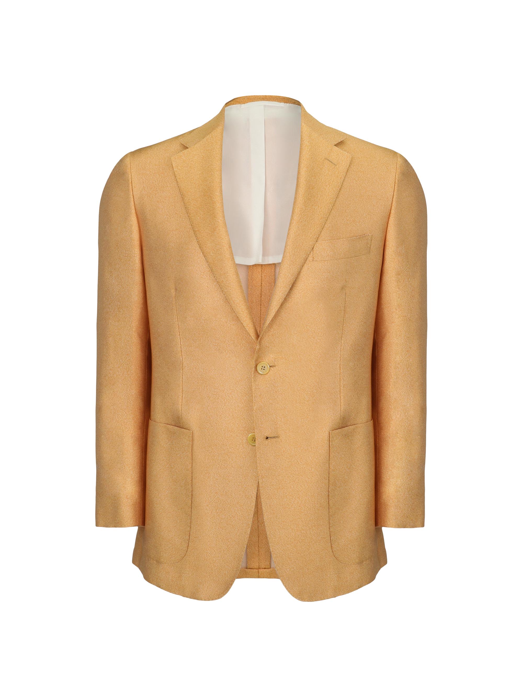 Stefano Ricci Men's Woven Jacket with 2 Buttons - Orange