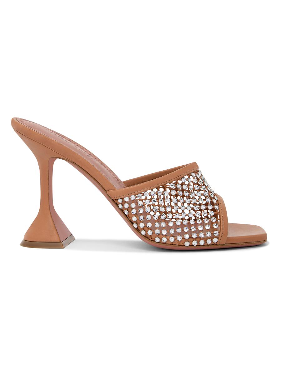 AMINA MUADDI LUPITACRYSTALWEDGESATINMAGENTA 関税送料込 Amina Muaddi Lupita Crystal Wedge Sandal in Magenta EU 40.5