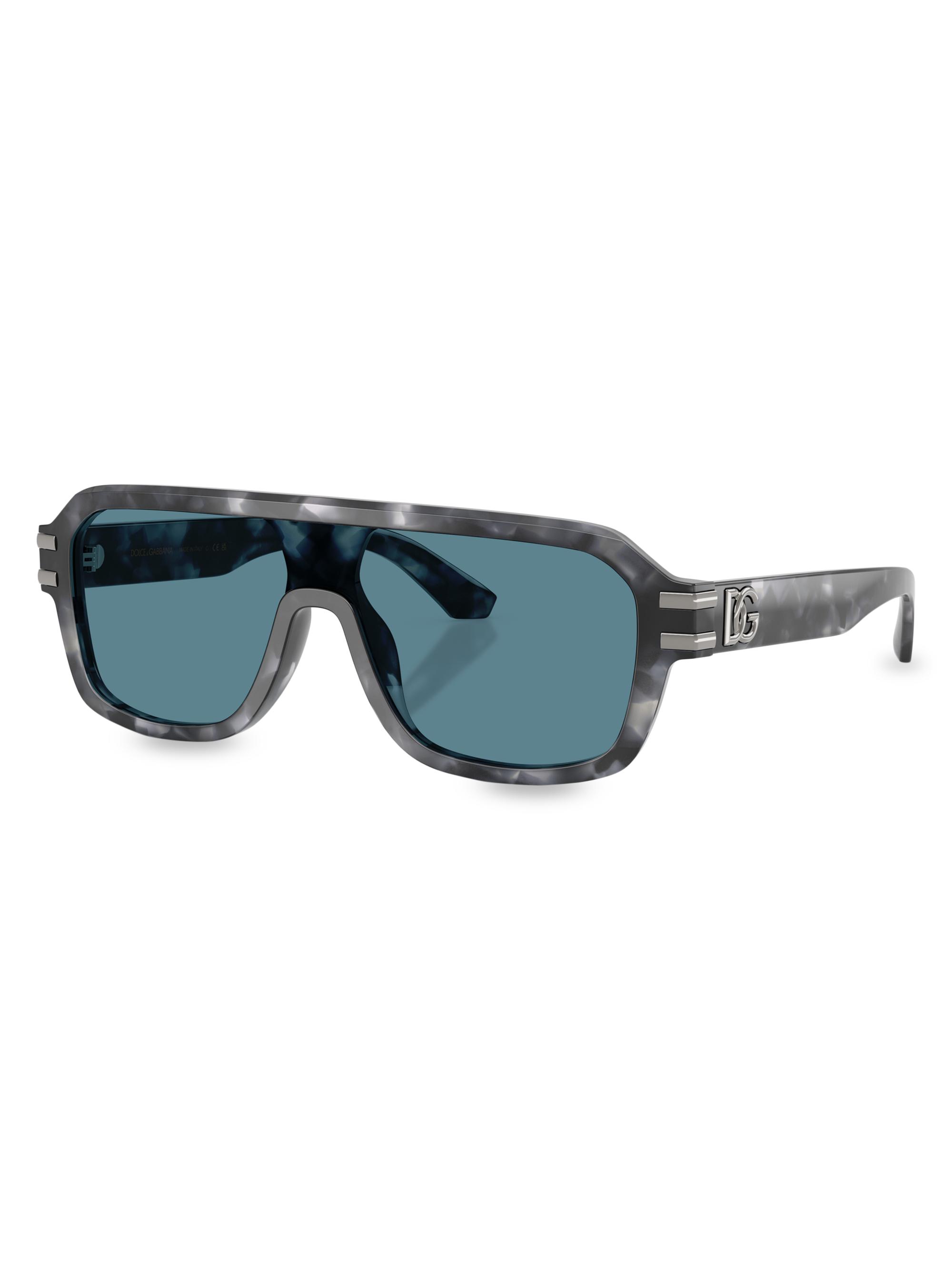 Dolce & Gabbana Men's Aviator Sunglasses - Grey Havana Blue