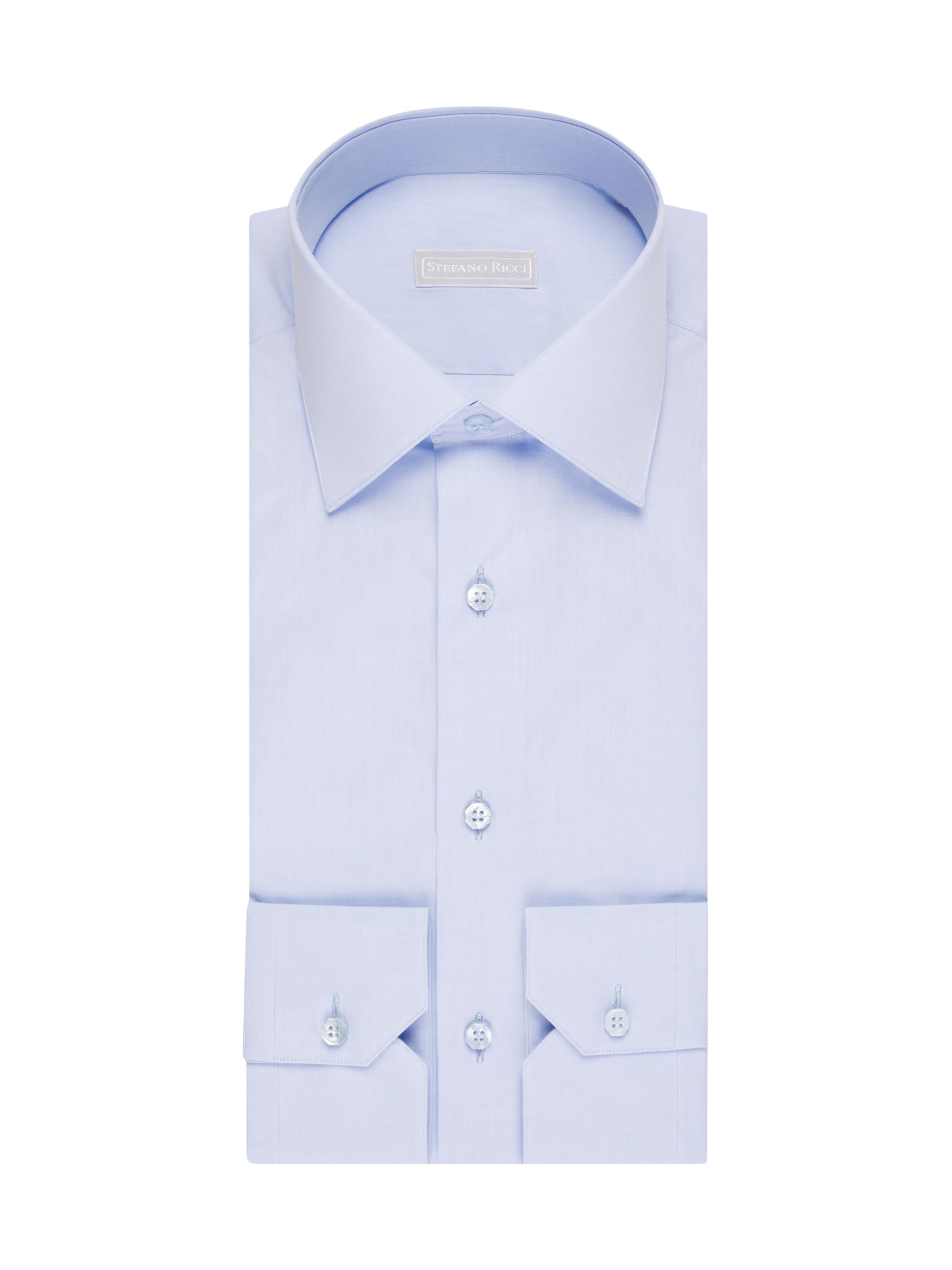 Stefano Ricci Men's Button-Front Cotton Shirt - Blue