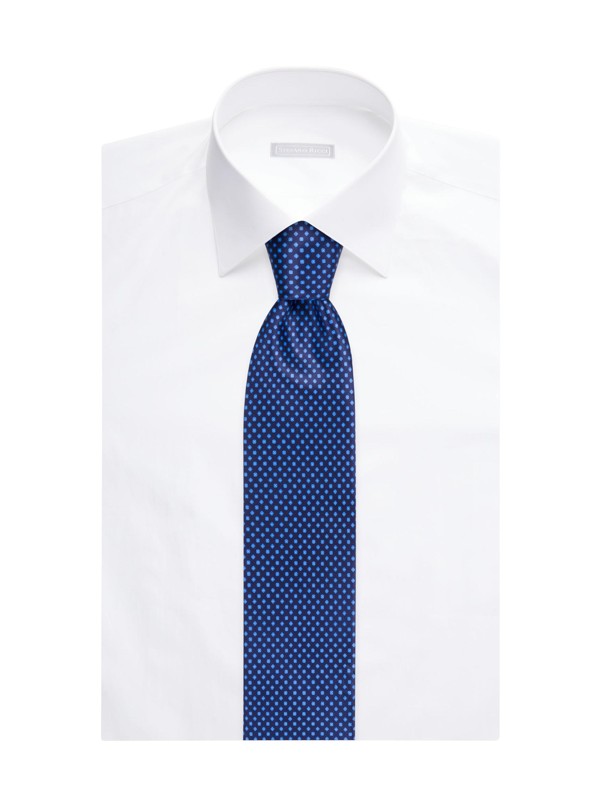 Stefano Ricci Men's Polka Dot Silk Tie - Blue