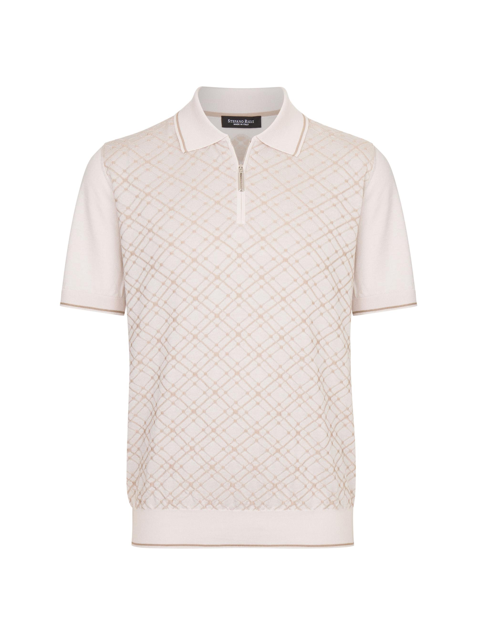 Stefano Ricci Men's Zip Polo Shirt - Beige