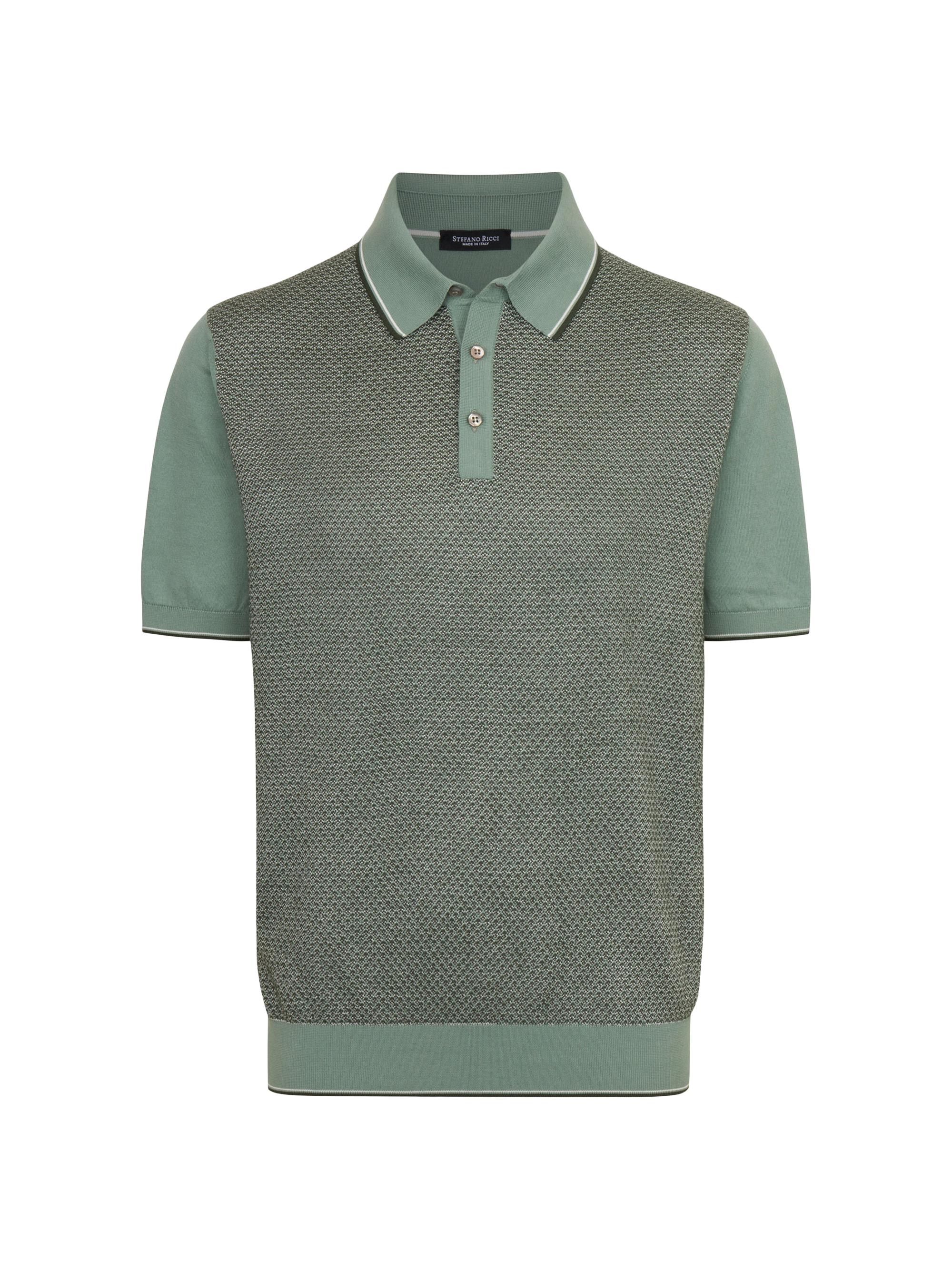 Stefano Ricci Men's Cotton-Silk Polo Shirt - Green
