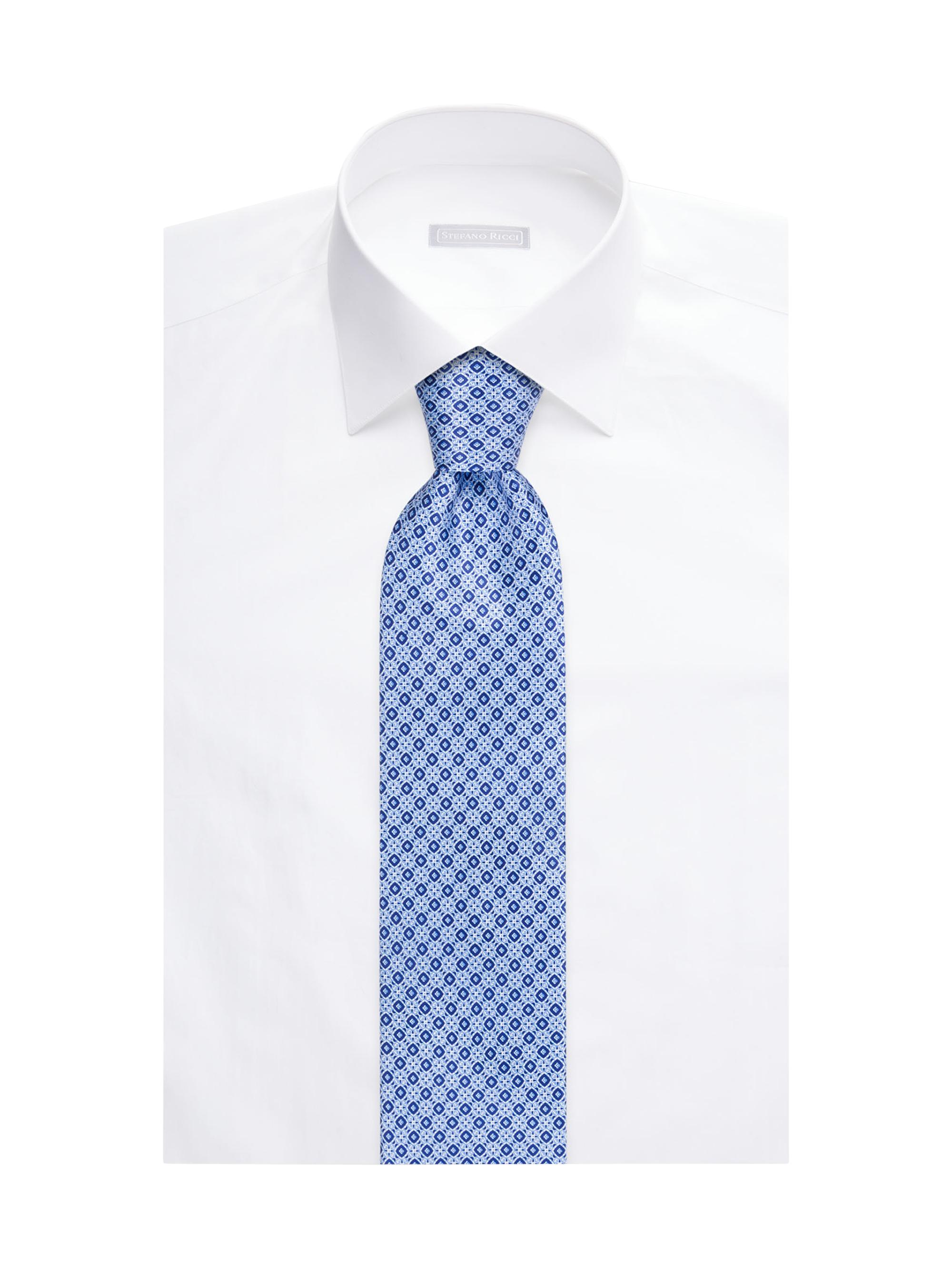 Stefano Ricci Men's Cravatta Luxury Silk Tie - Blue