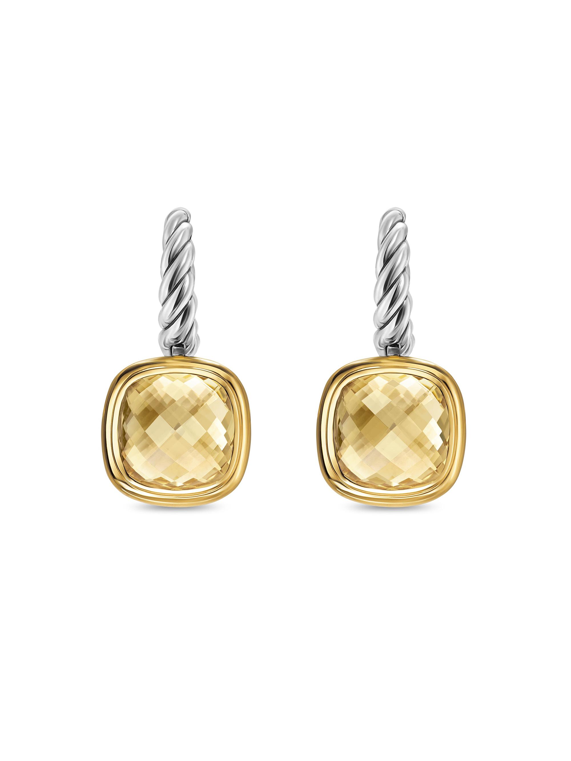 David Yurman Women's Albion Drop Earrings in Sterling Silver - Champagne Citrine