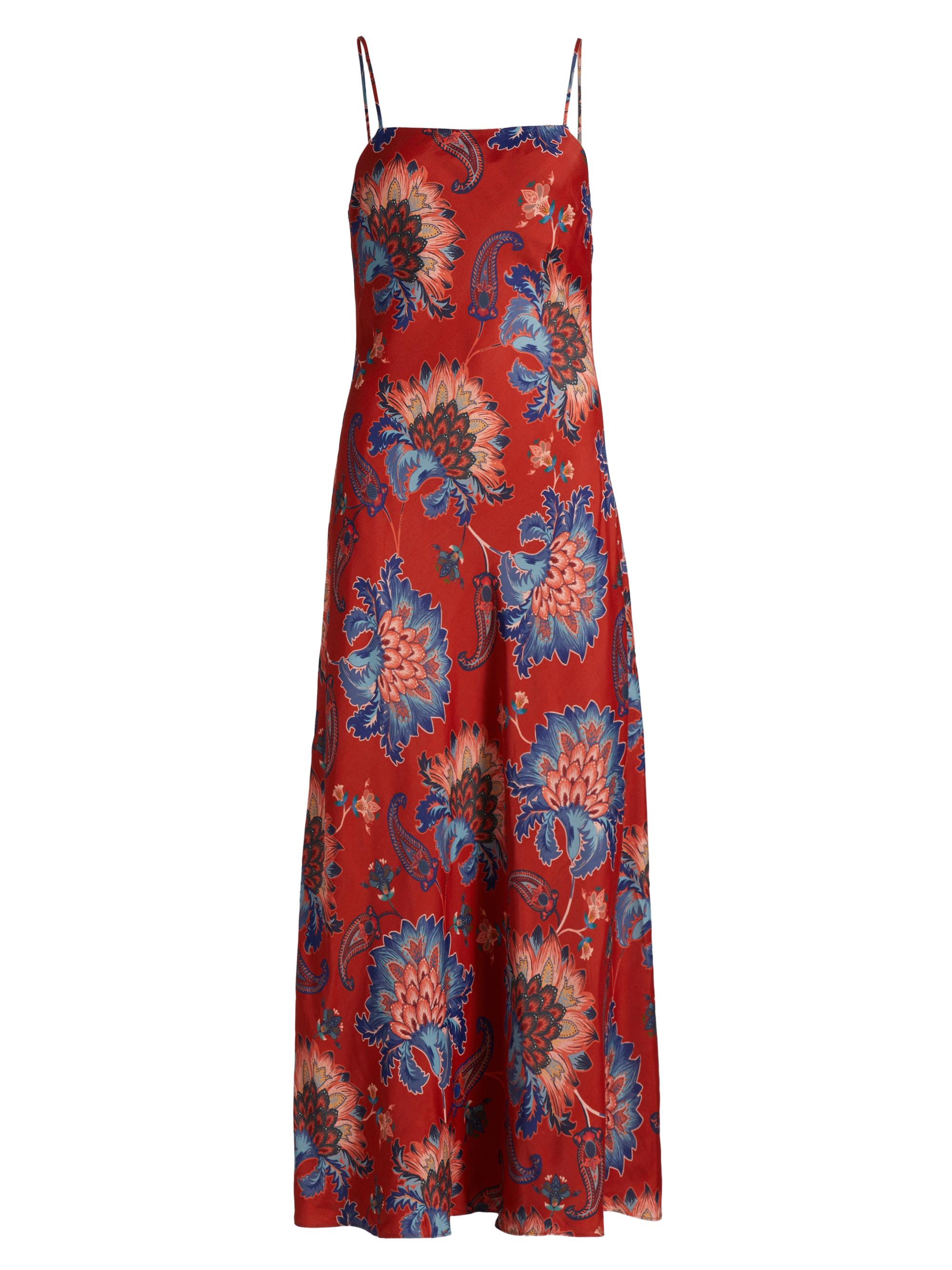Farm Rio Women's Luang Floral Maxi Dress - Red