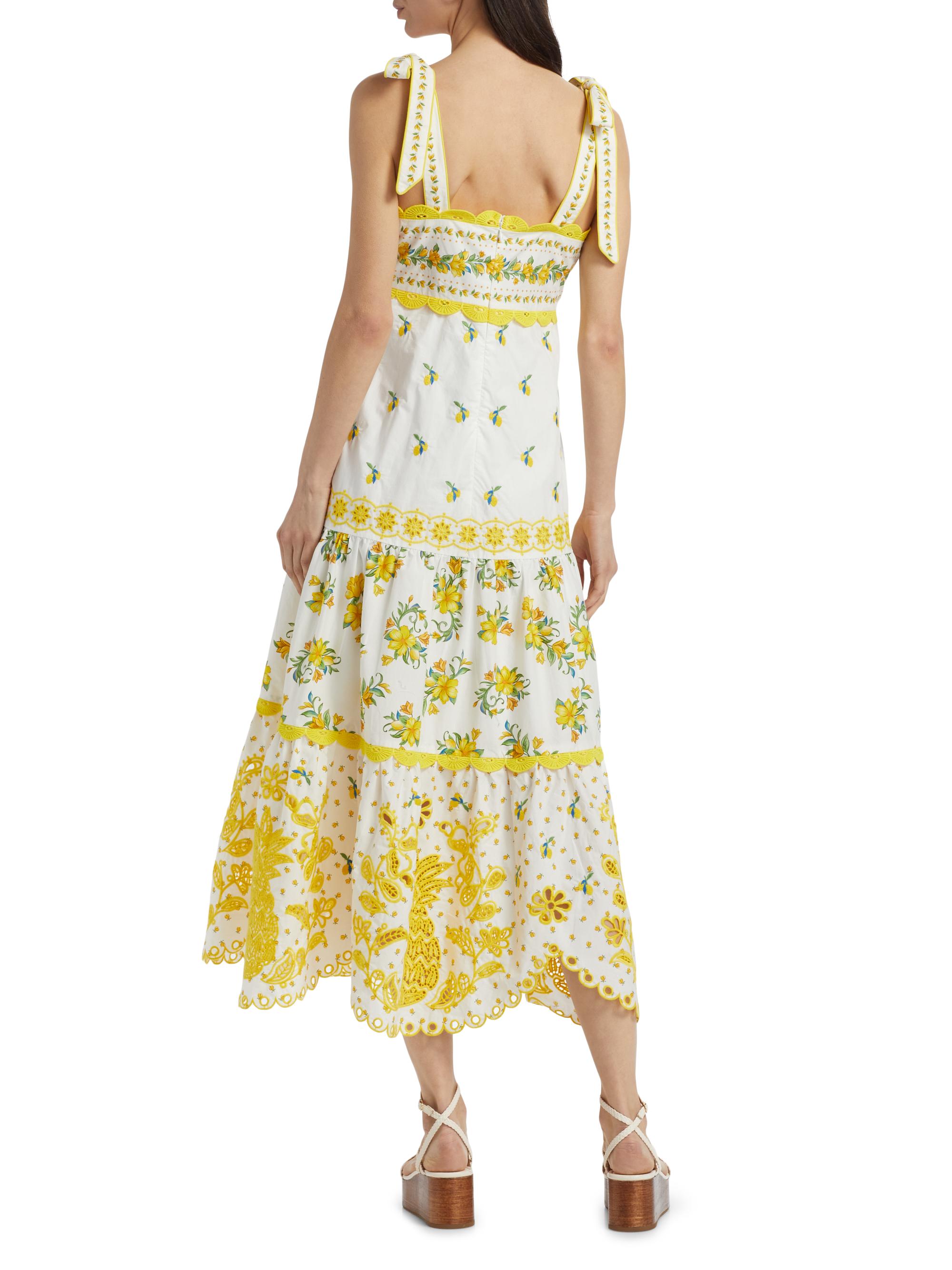 Farm Rio Sicily Richelieu Sleeveless Midi-Dress | Saks Fifth Avenue
