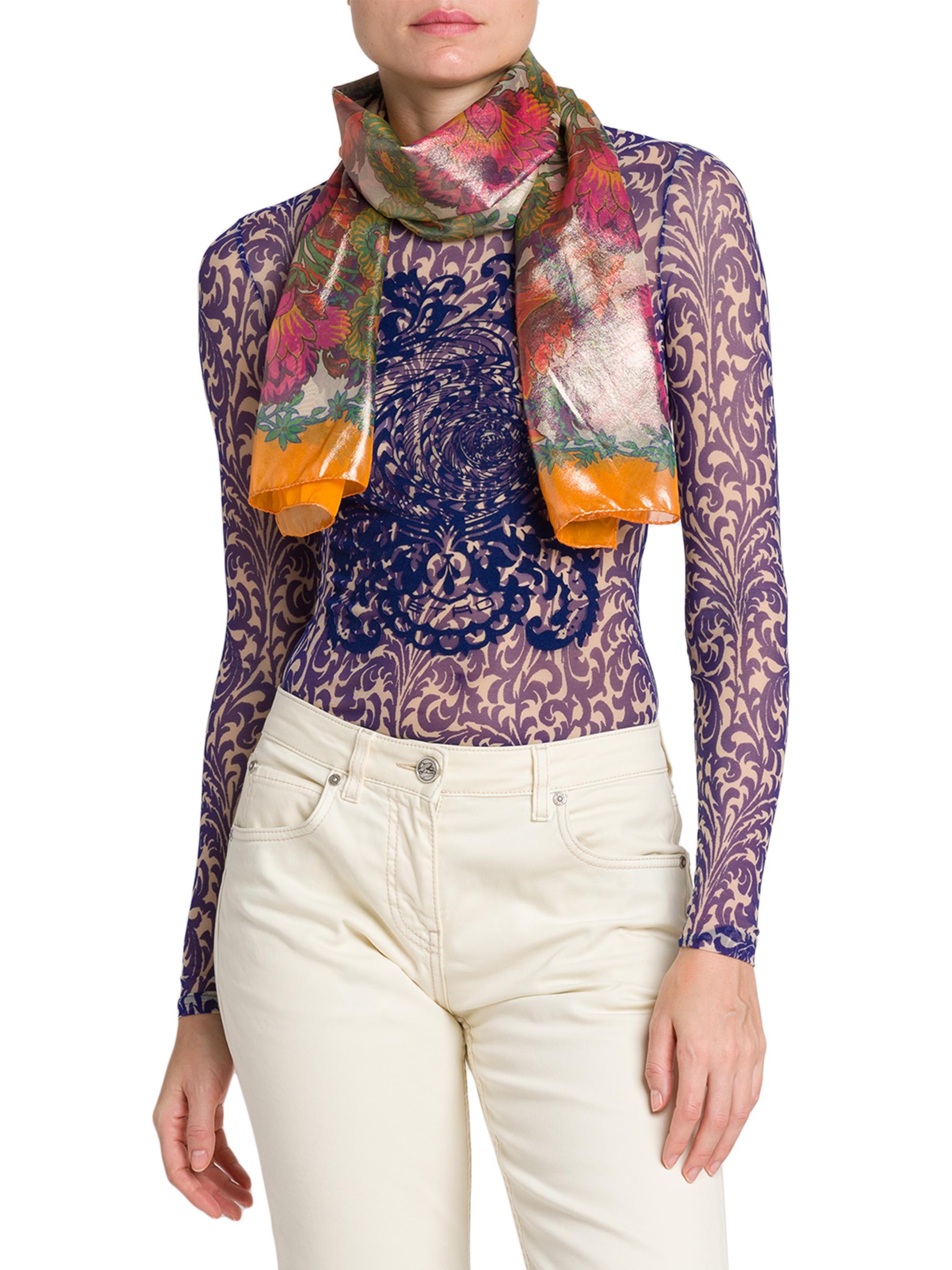 Etro Women's Tosca Floral Silk Scarf - Stampafdobianco