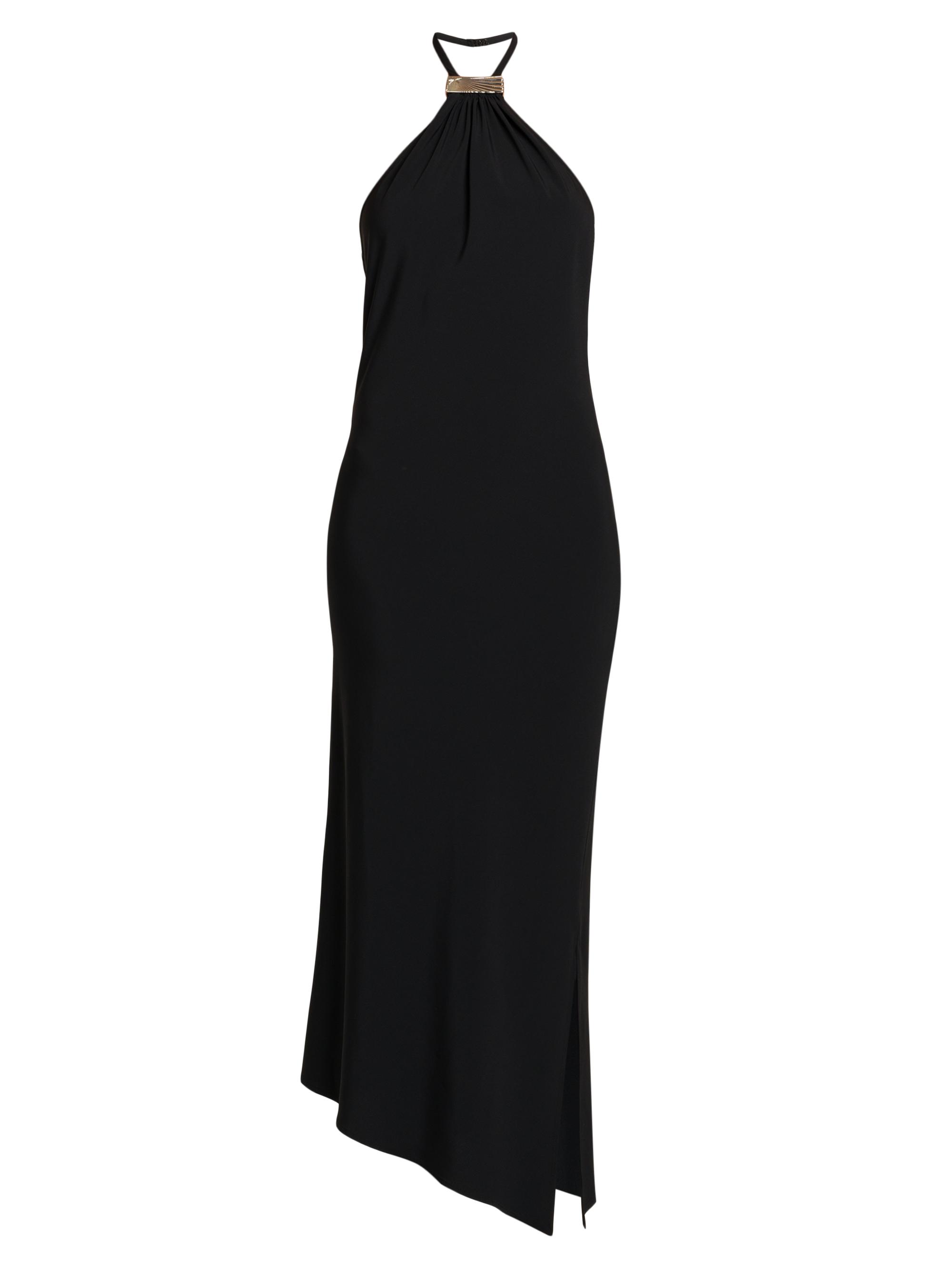 The Attico Women's Halter Cady Midi-Dress - Black
