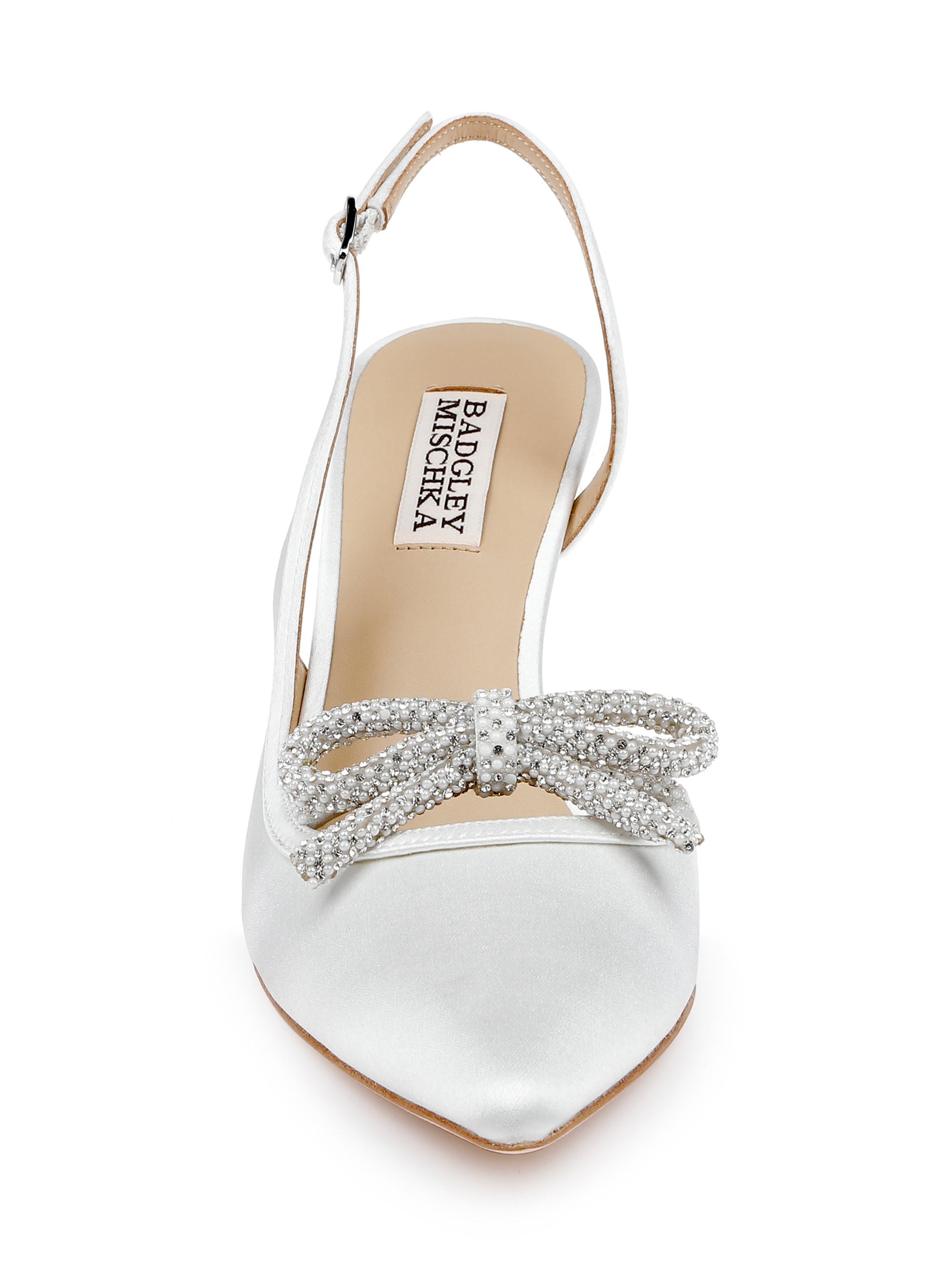 Georgie 80MM Embellished Satin Slingback Pumps