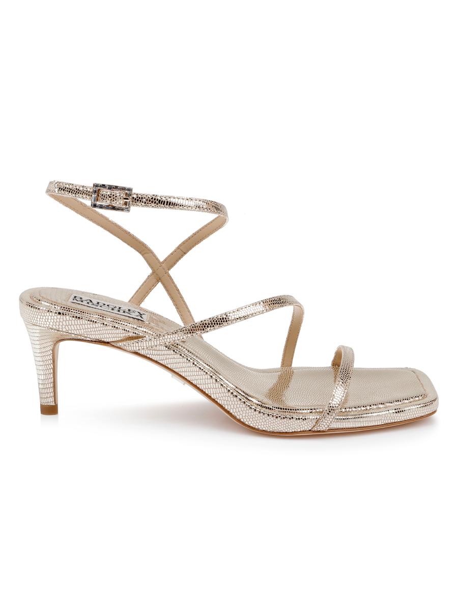 Badgley Mischka Gracelyn 55MM Metallic Leather Sandals | Saks