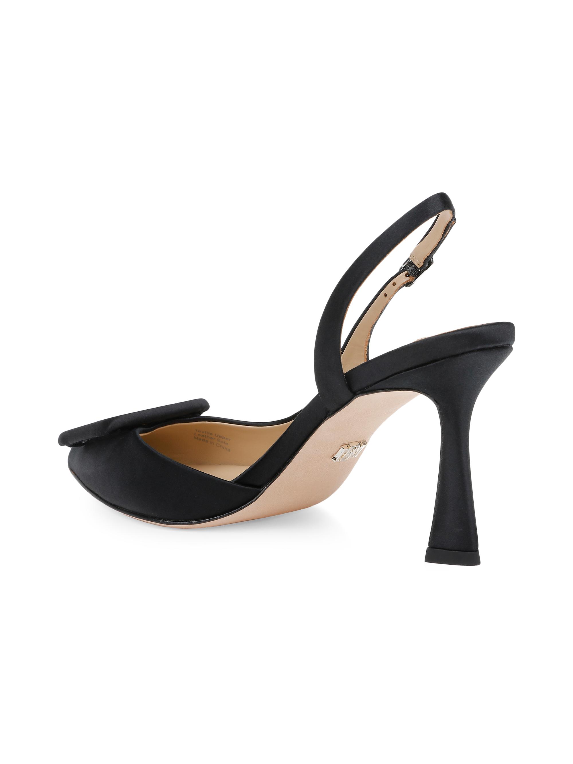 Badgley Mischka Graciella 80MM Satin Slingback Pumps | Saks Fifth