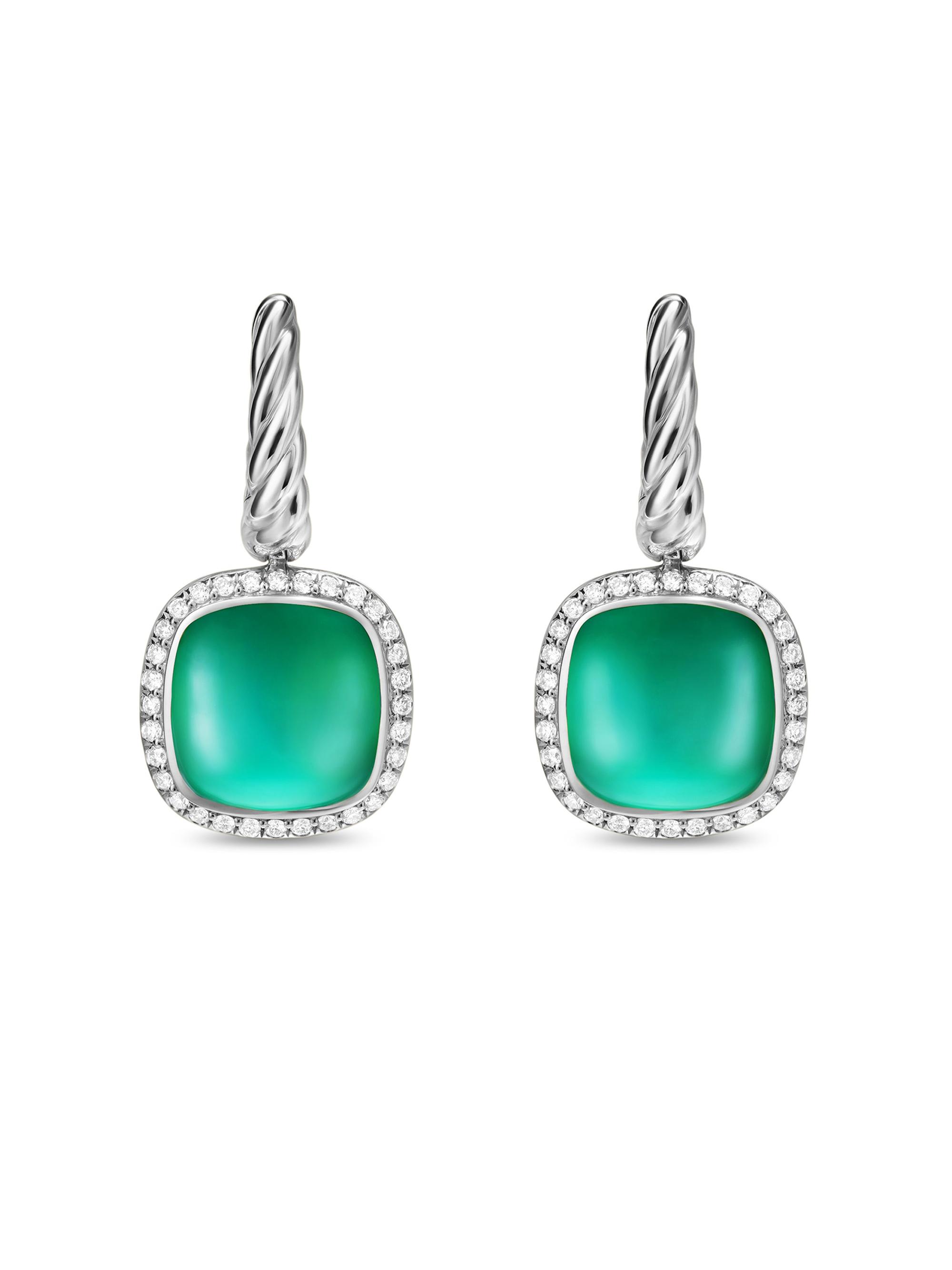 David Yurman Women's Albion Drop Earrings in Sterling Silver - Lagoon Orchid
