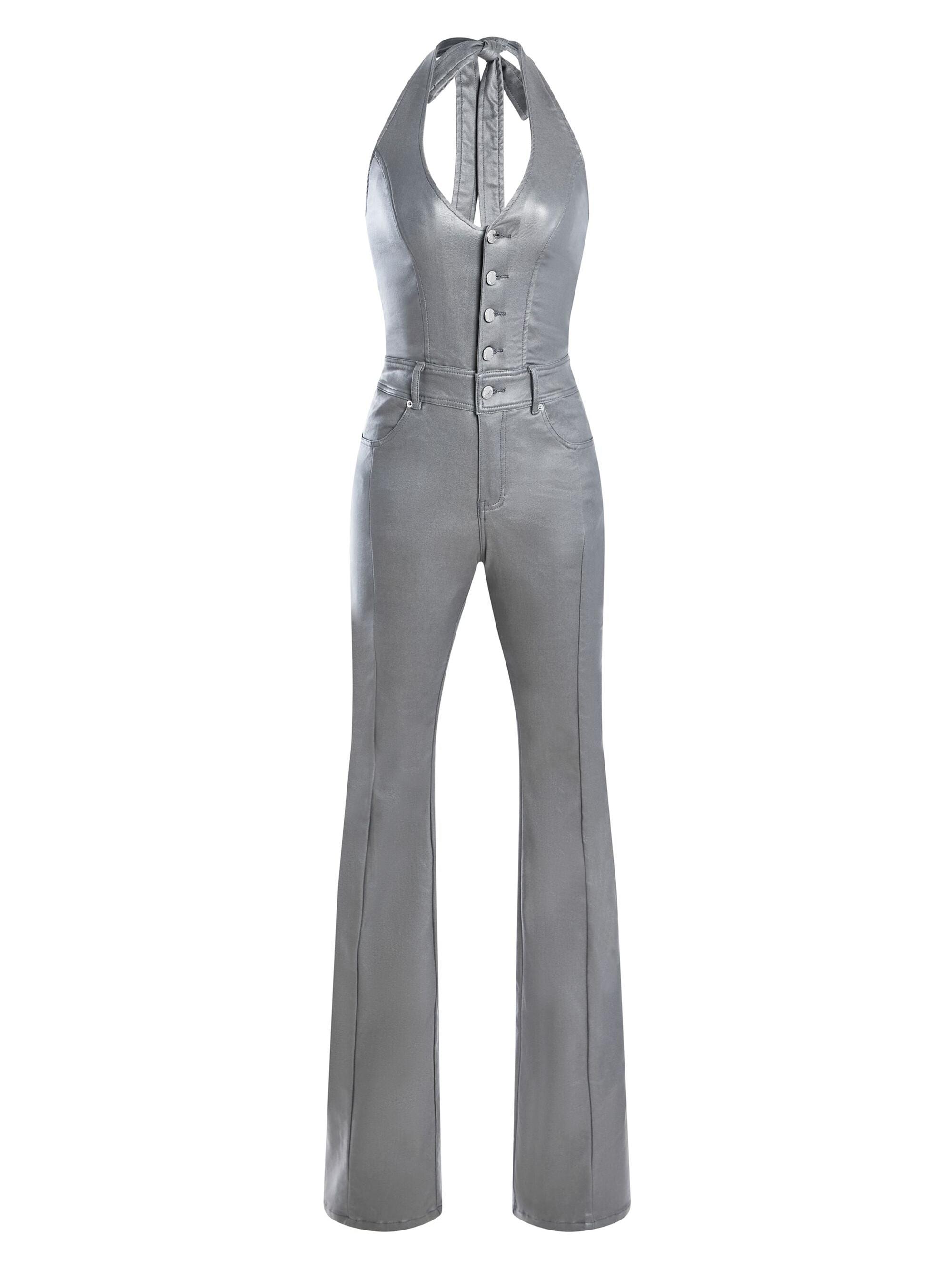Retrofête Women's Cynthia Jumpsuit - Coated Grey