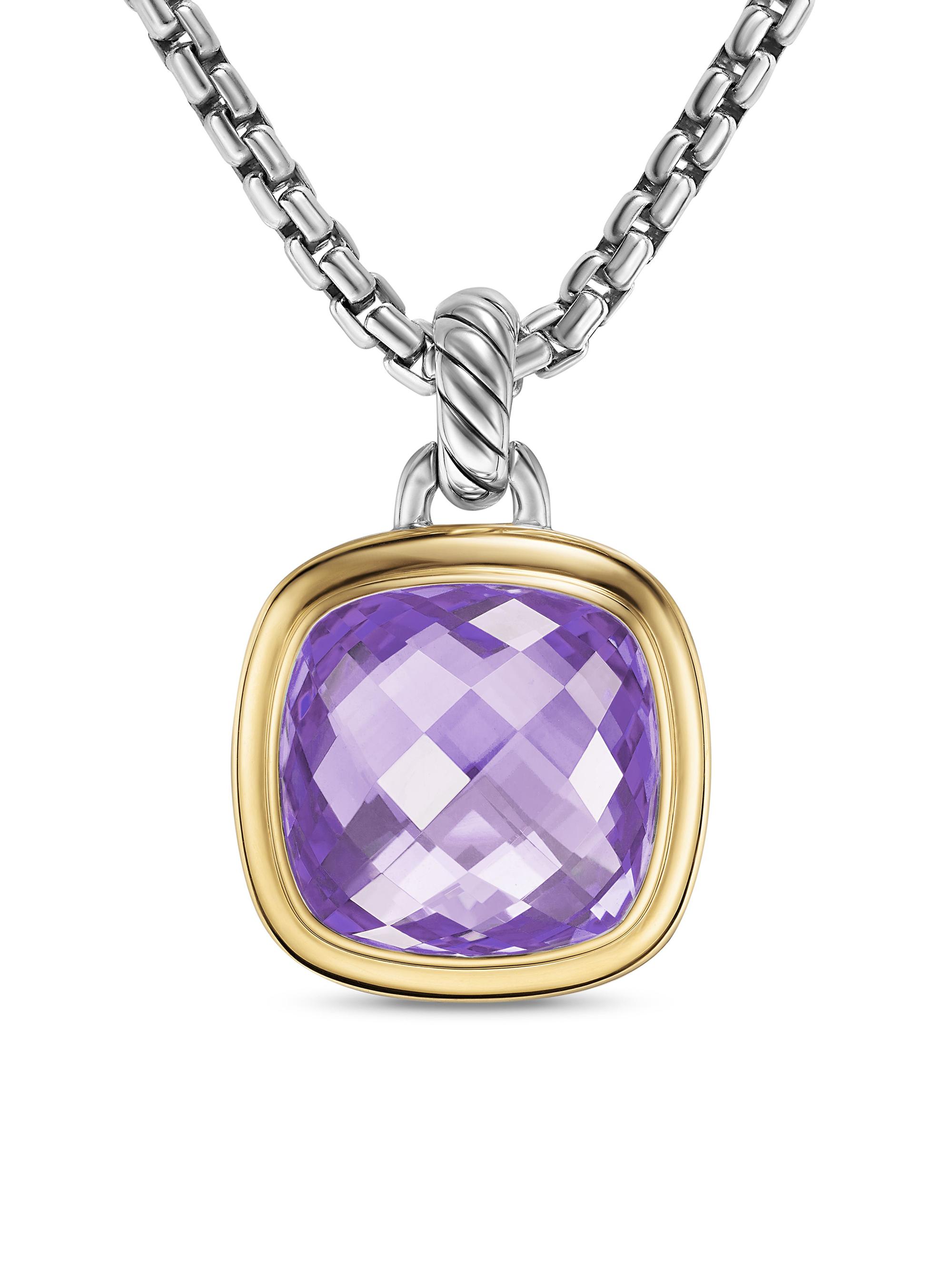 David Yurman Women's Albion Pendant in Sterling Silver - Amethyst