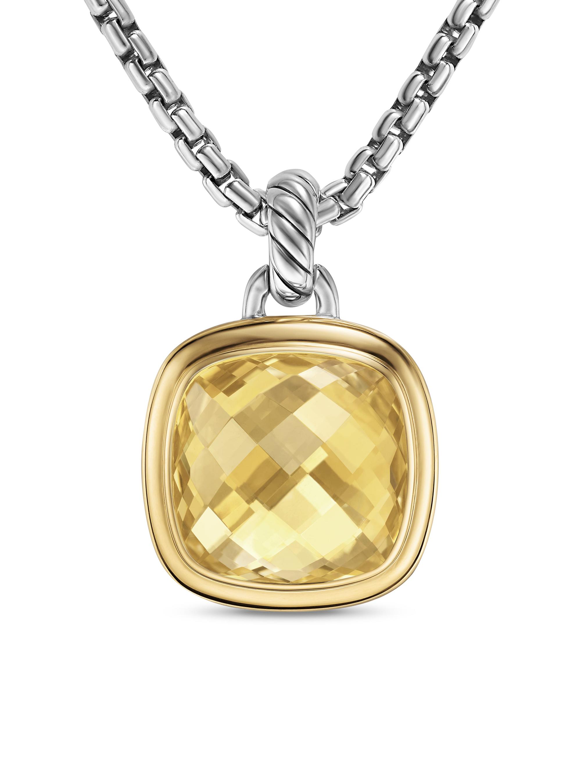 David Yurman Women's Albion Pendant in Sterling Silver - Champagne Citrine