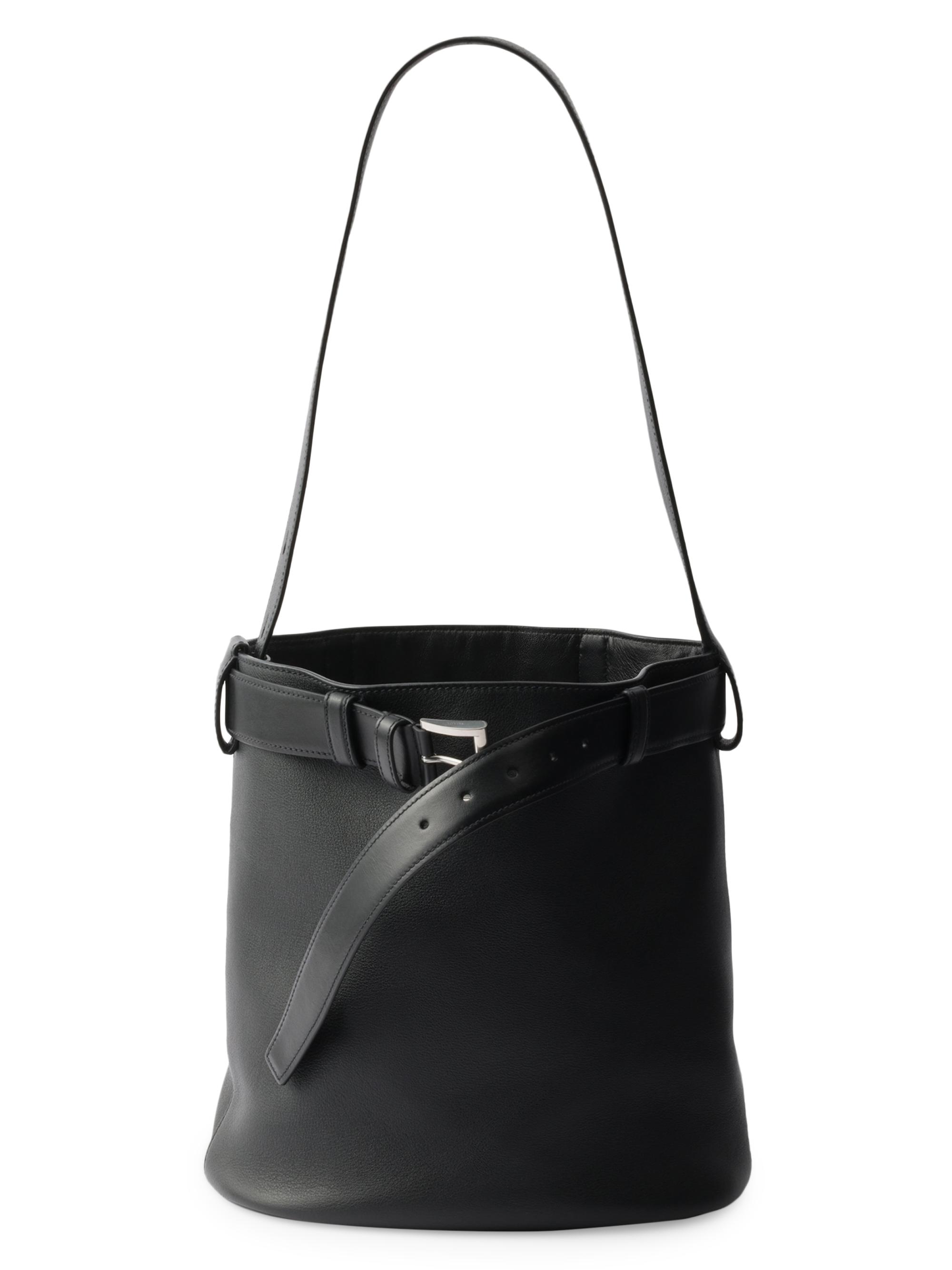 Toteme Belted Crocodile-Embossed Leather Bucket Bag | Saks