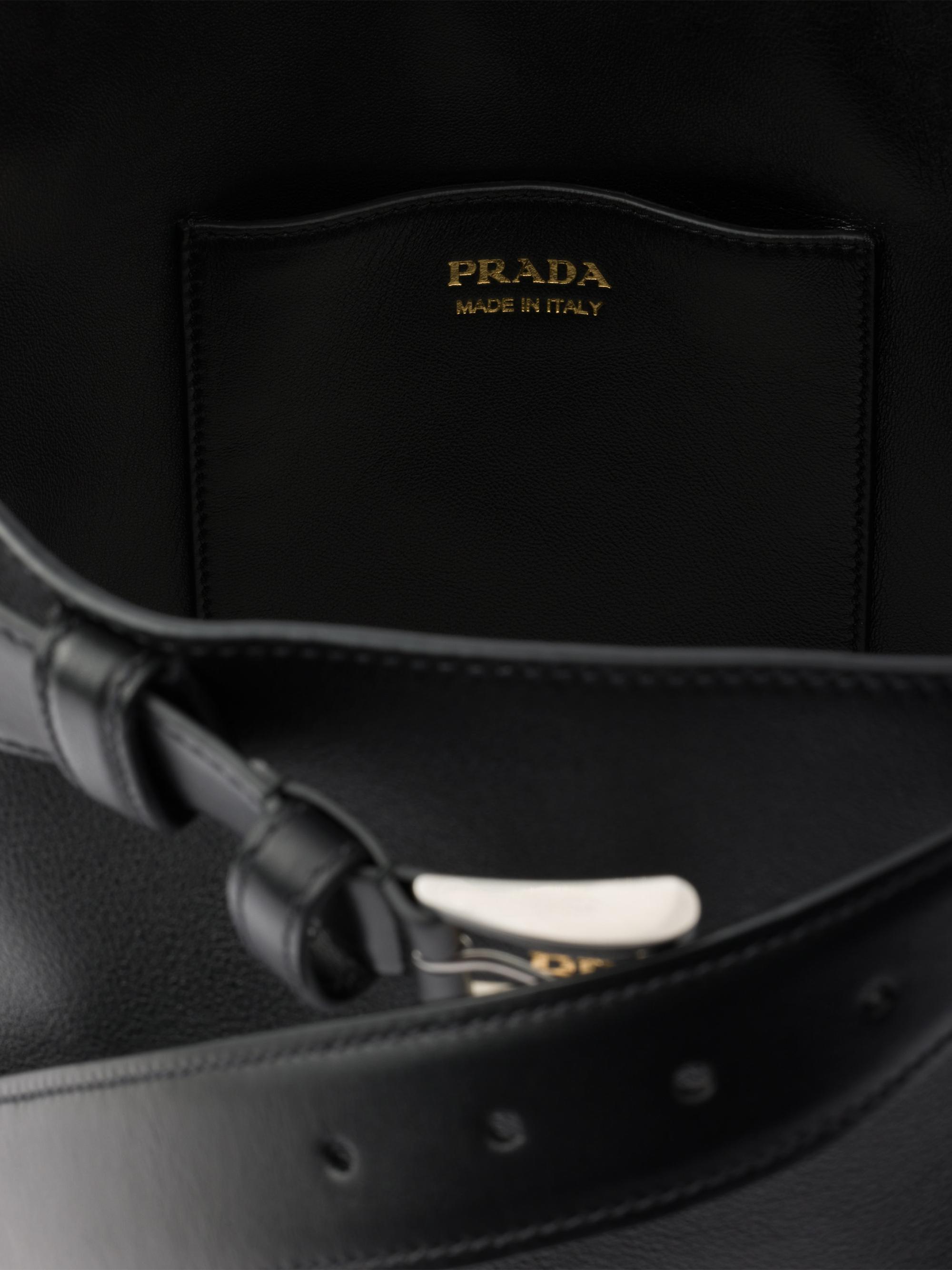 Prada Buckle Leather Bucket Bag with Belt | Saks Fifth Avenue