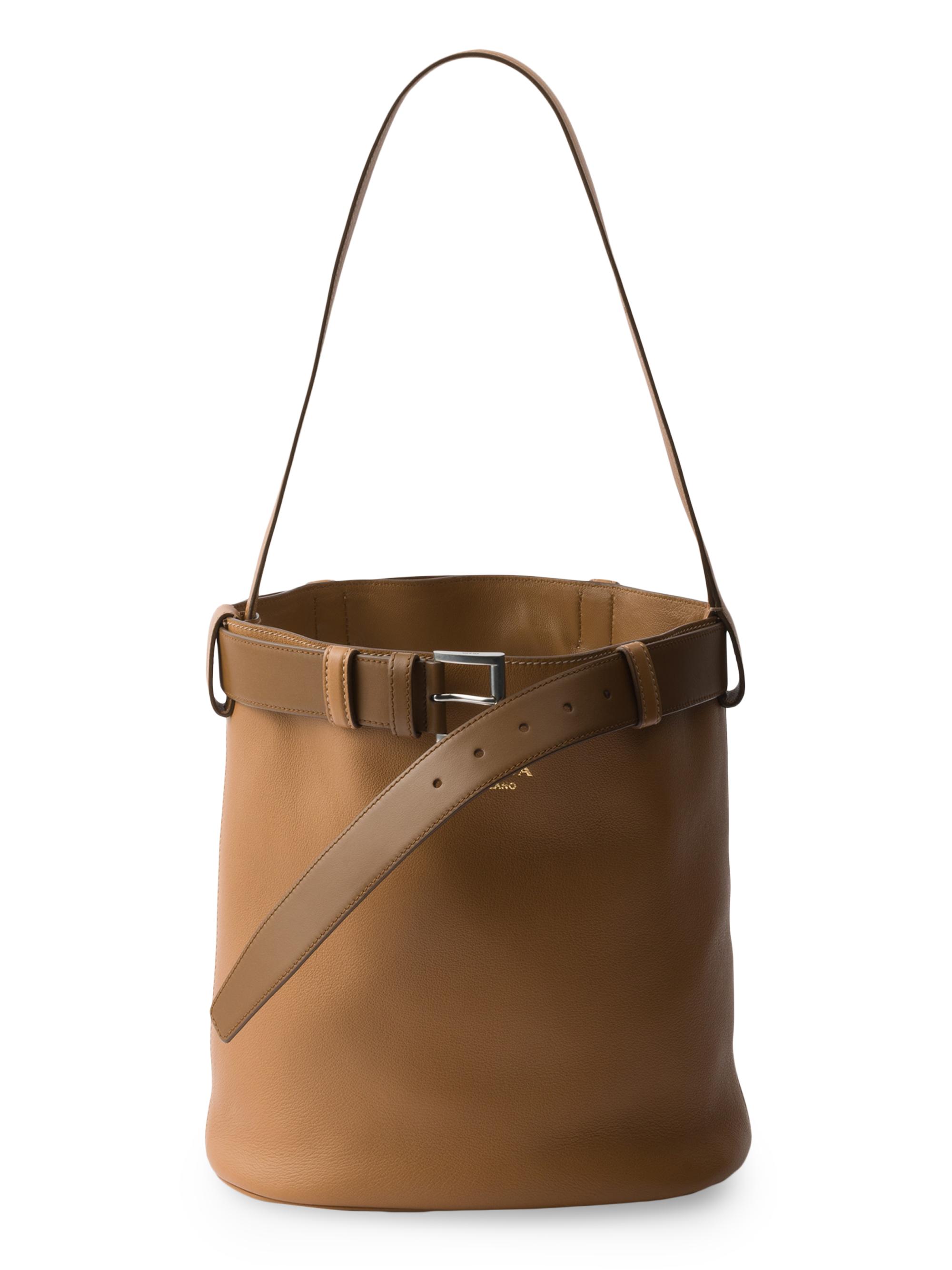 Pebbled Leather Bucket Bag