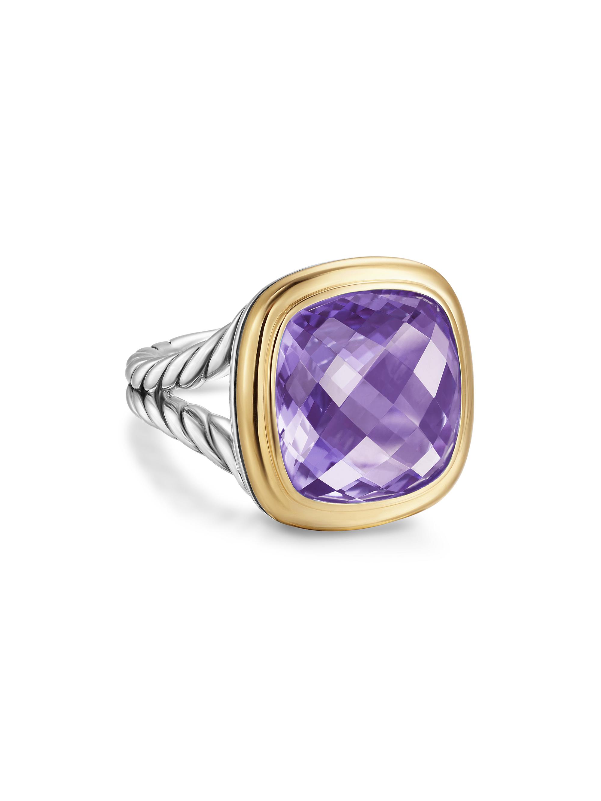 David Yurman Women's Albion Ring in Sterling Silver - Amethyst