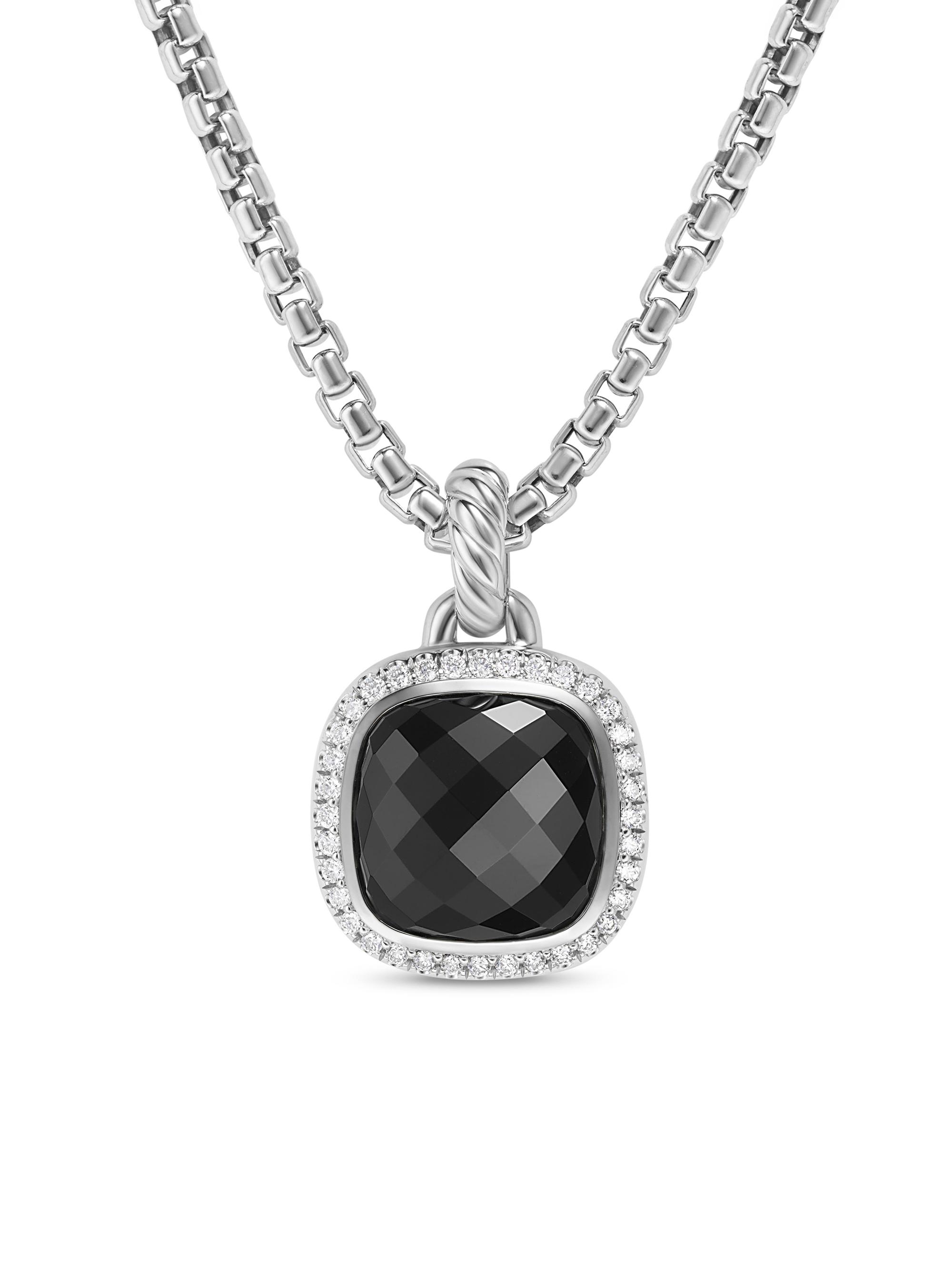 David Yurman Women's Albion Pendant in Sterling Silver - Black Onyx