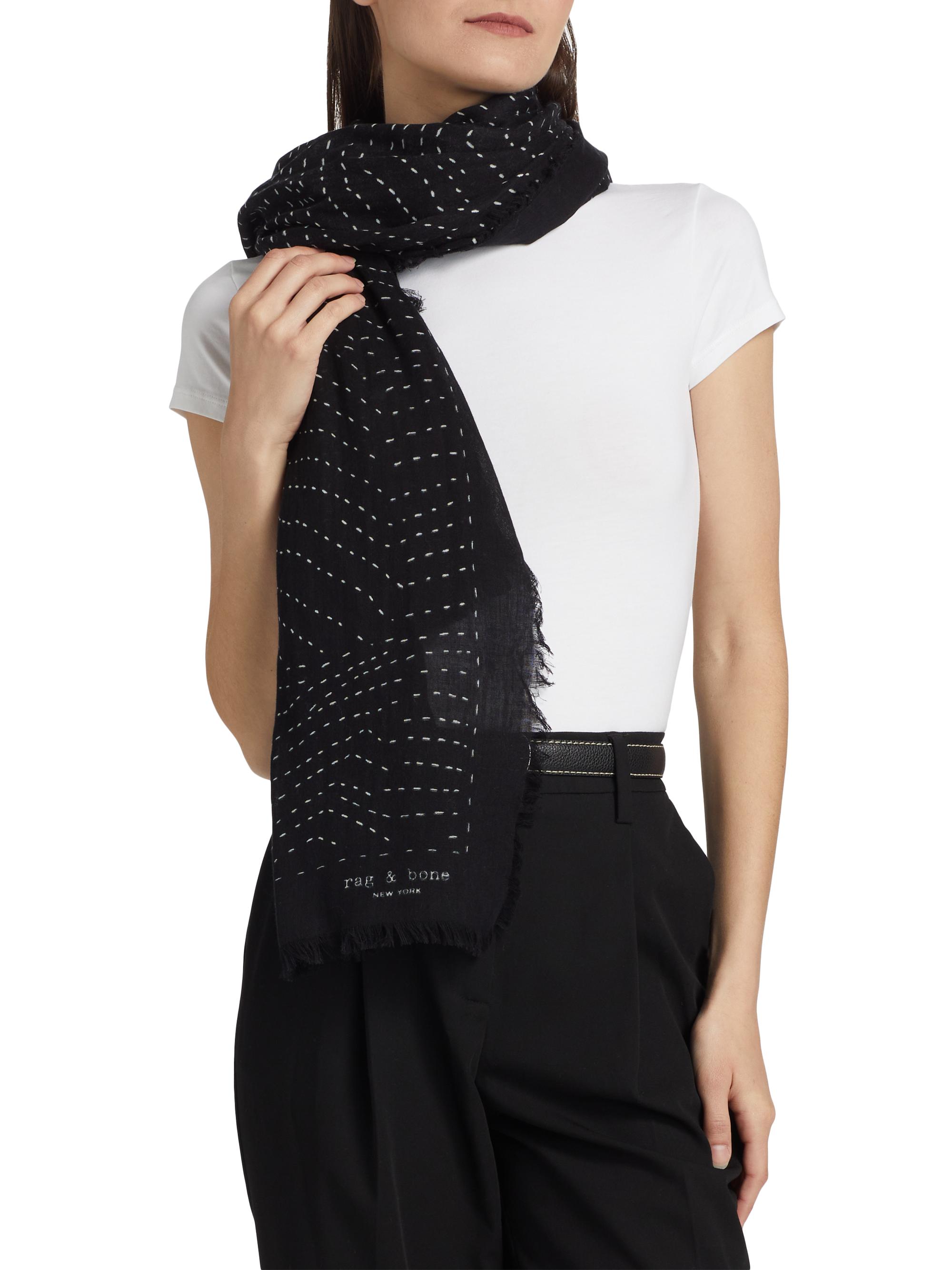 rag & bone Women's Astra Dash Cotton Scarf - Beige