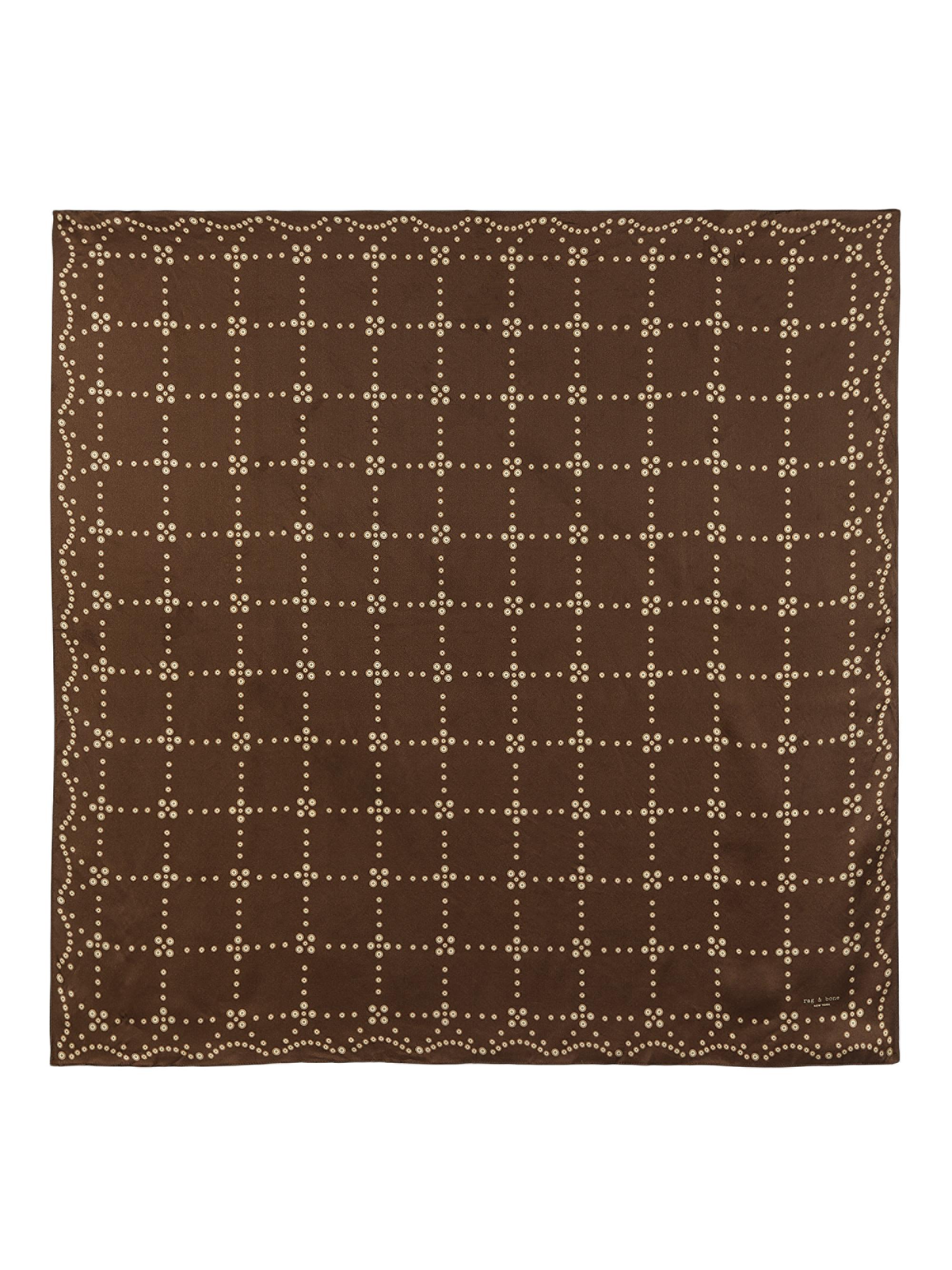 rag & bone Women's Pearly Button Silk Scarf - Dark Espresso