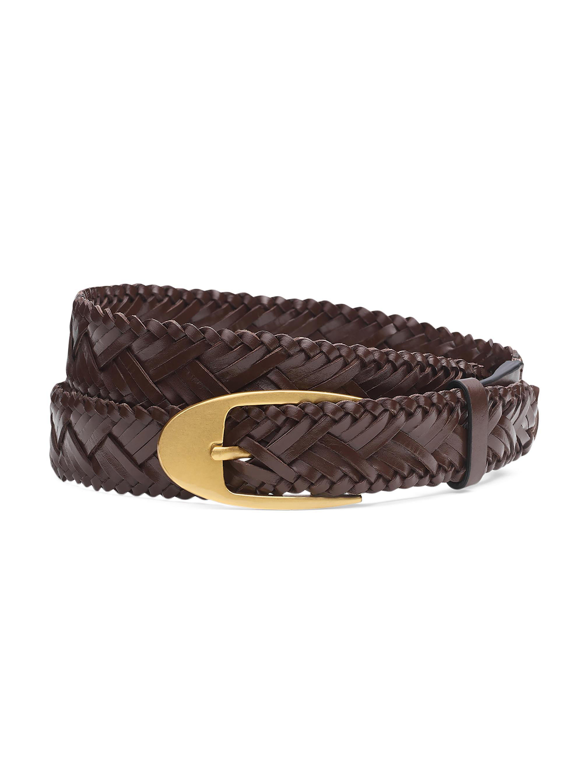 Rag & Bone Gemma Woven Leather Belt Black Braided with Gold Buckle M/L NWT $258$ Gemma Woven Leather Belt - Black | rag & bone main image 2