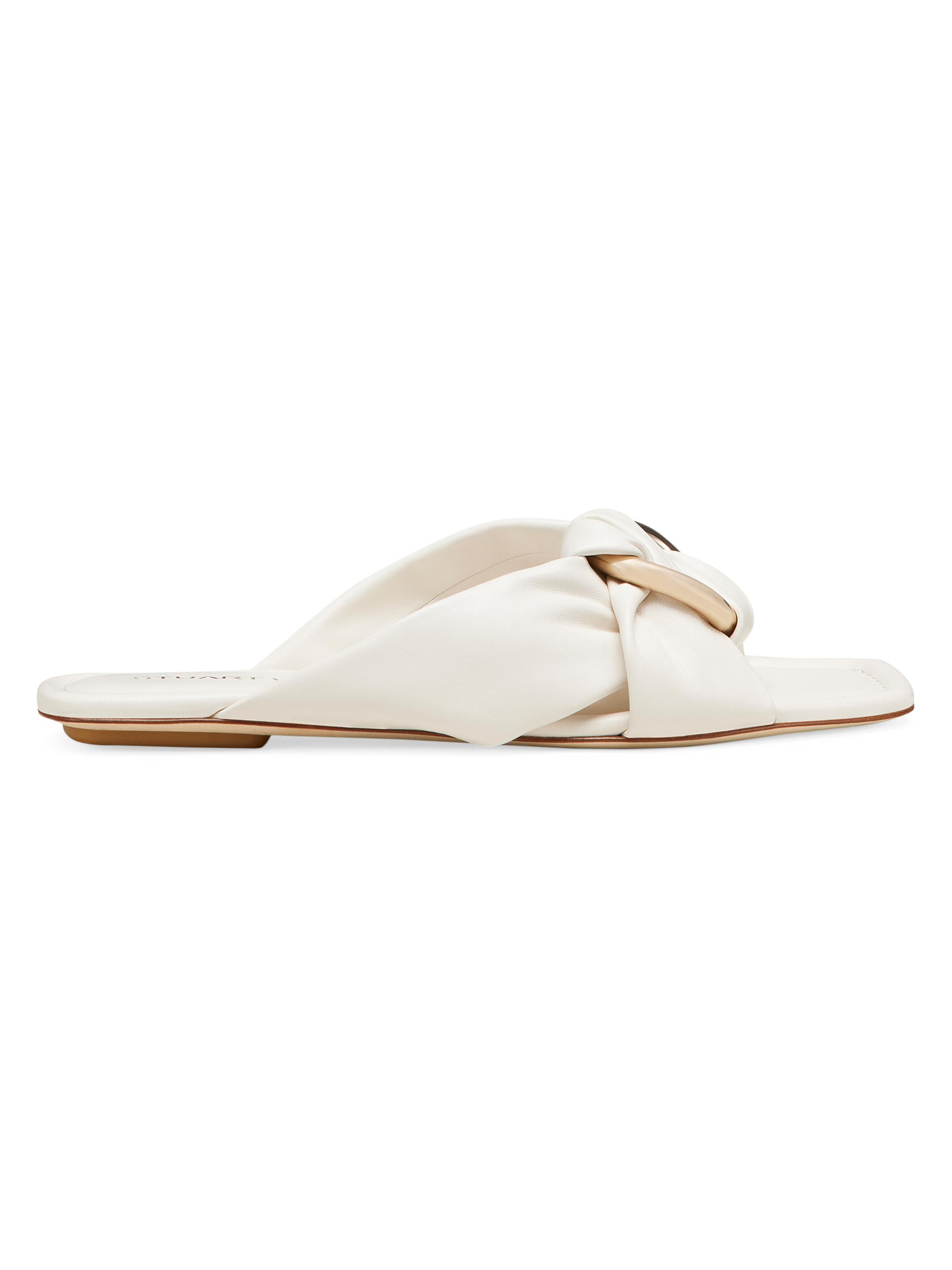 Stuart Weitzman Women's Cece Knotted Leather Sandals - Barely Beige