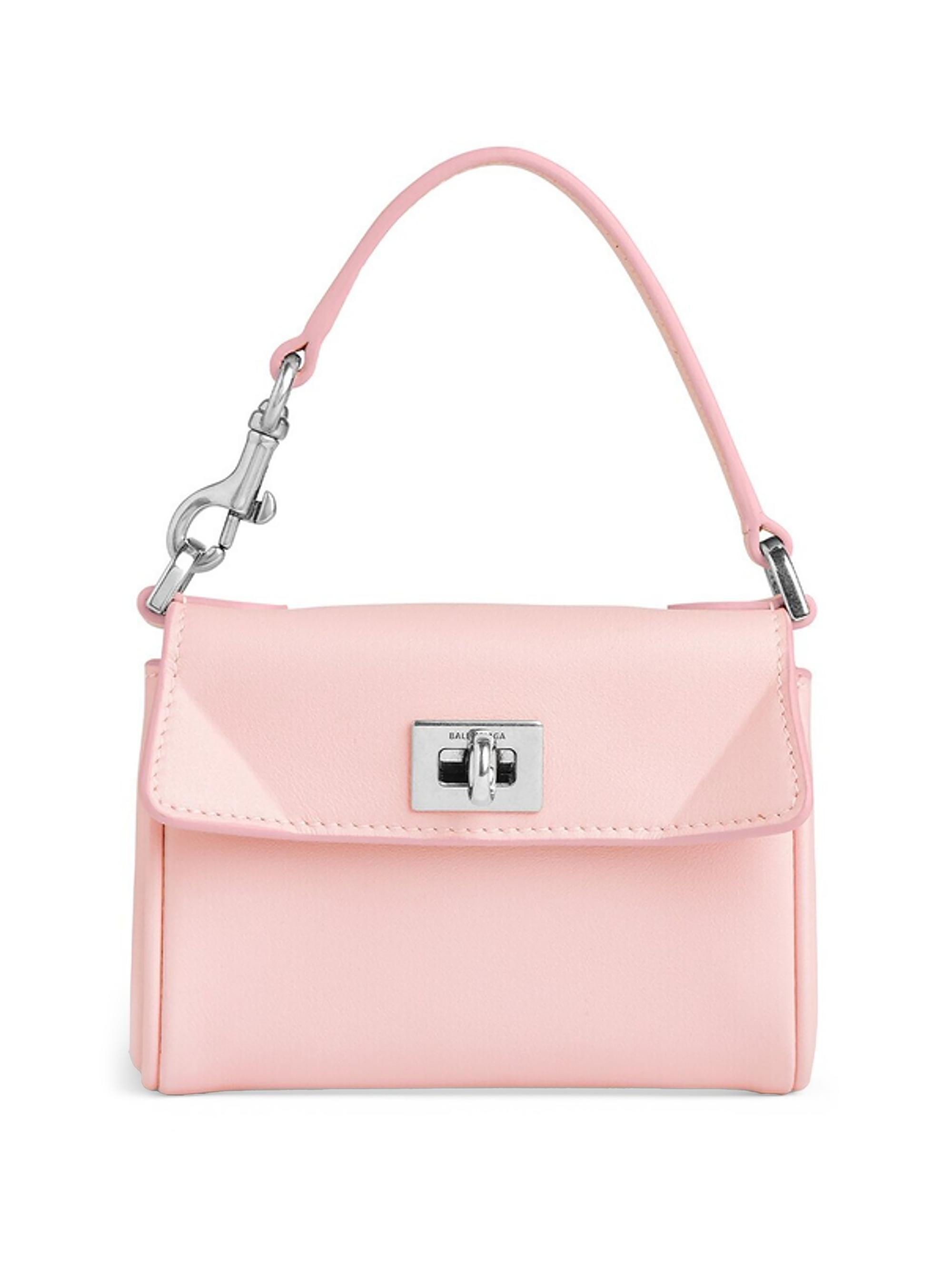 Balenciaga Women's Rodeo Micro Bag Charm - Suede Pink