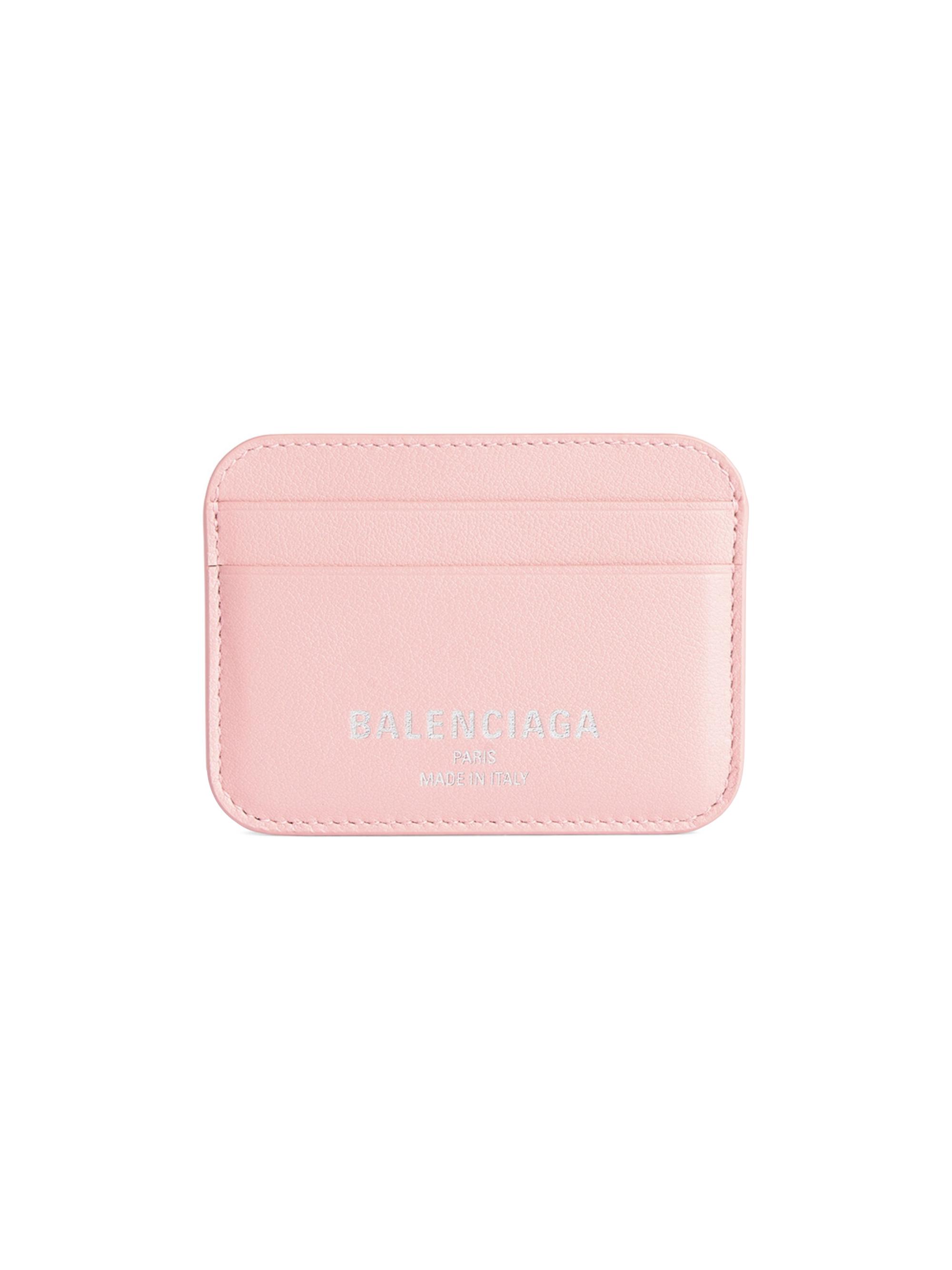 Balenciaga Women's Cash 2.0 Card Holder - Suede Pink