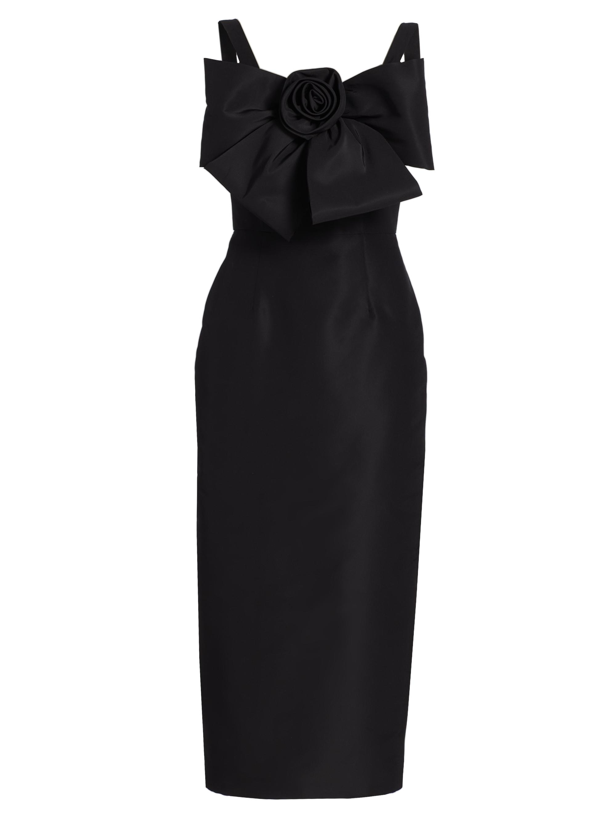 Alexia María Women's Aubrey Silk Faille Midi-Dress - Black