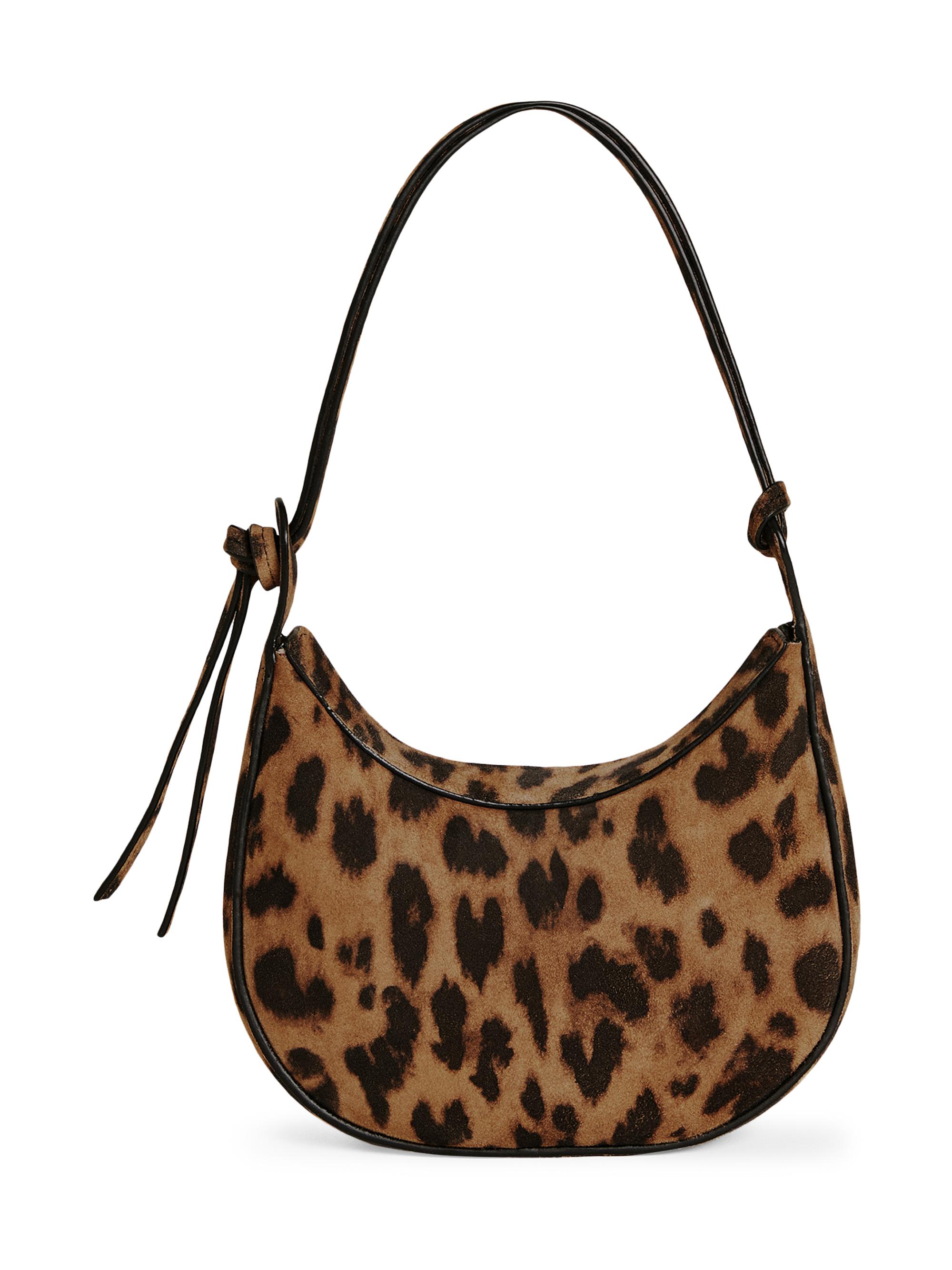 Reformation Rosetta Mini Leopard-Print Suede Shoulder Bag Saks