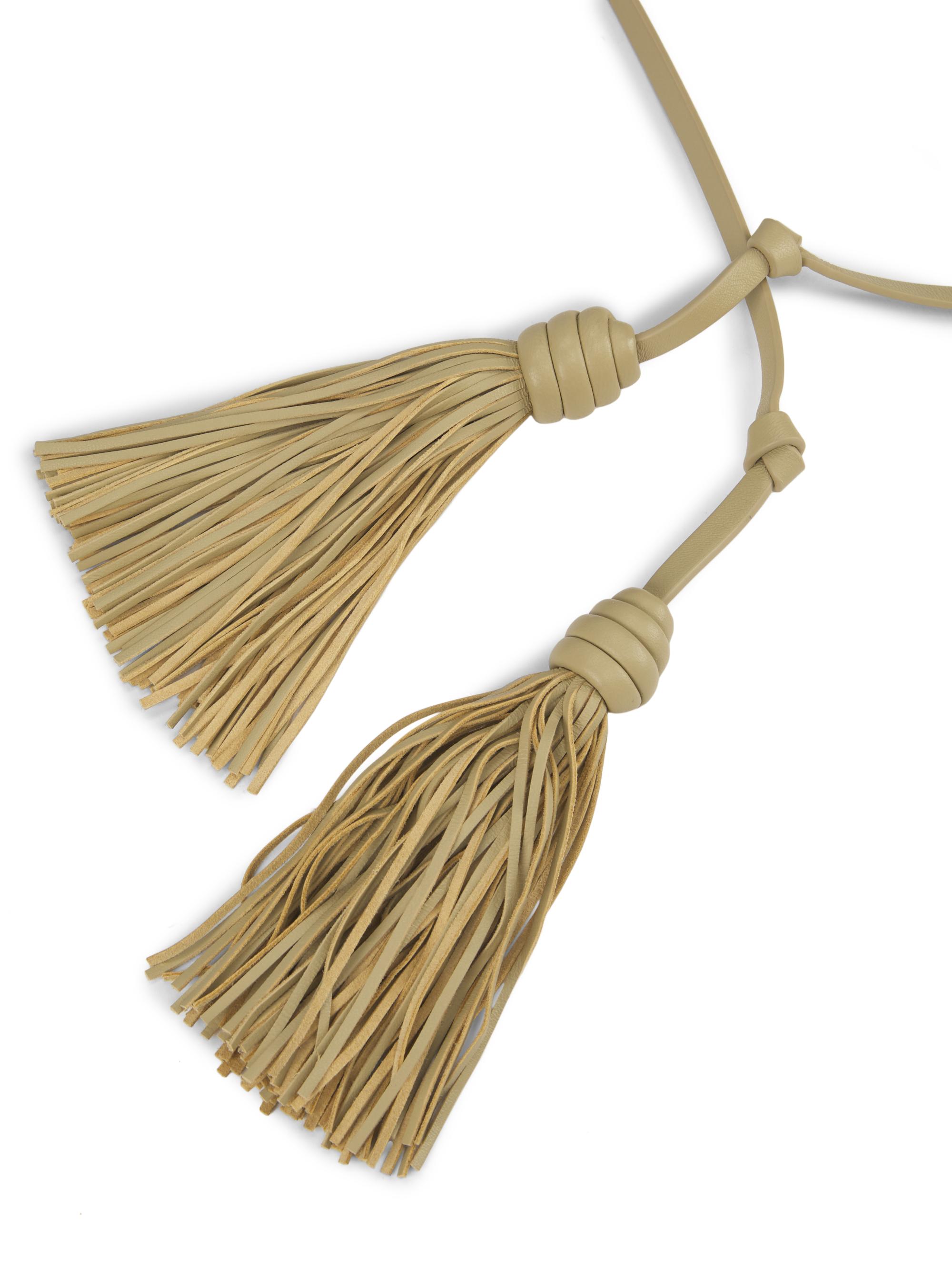 Jil Sander Tassel Leather Crossbody Bag | Saks Fifth Avenue