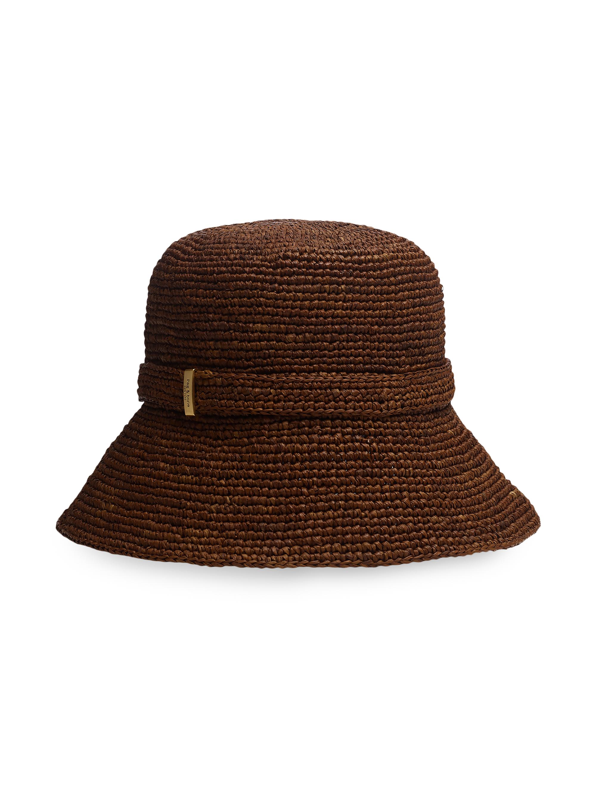 rag & bone Women's Lela Raffia Rollable Hat - Brown