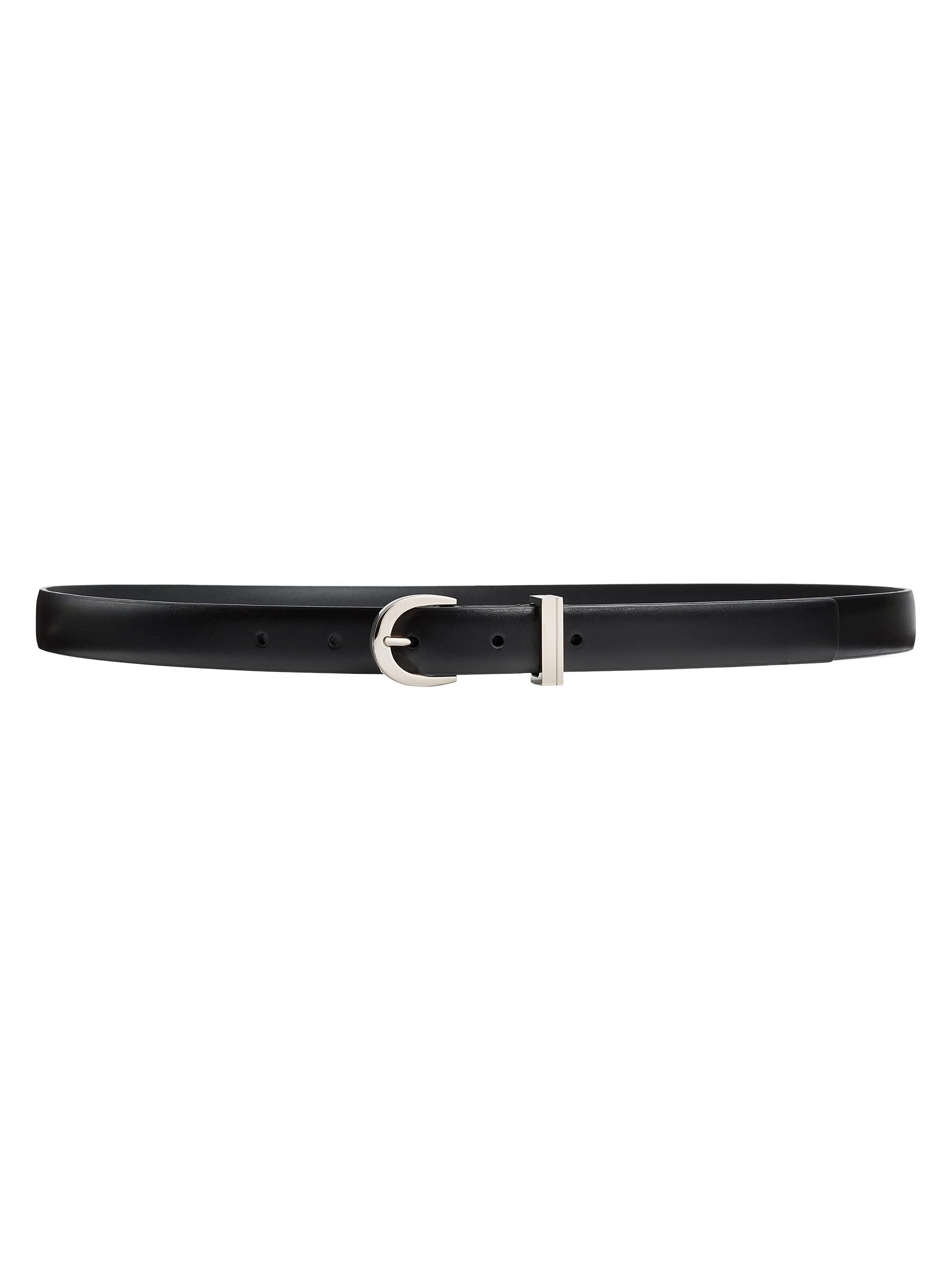 Khaite Women's Luna Leather Belt - Black Silver