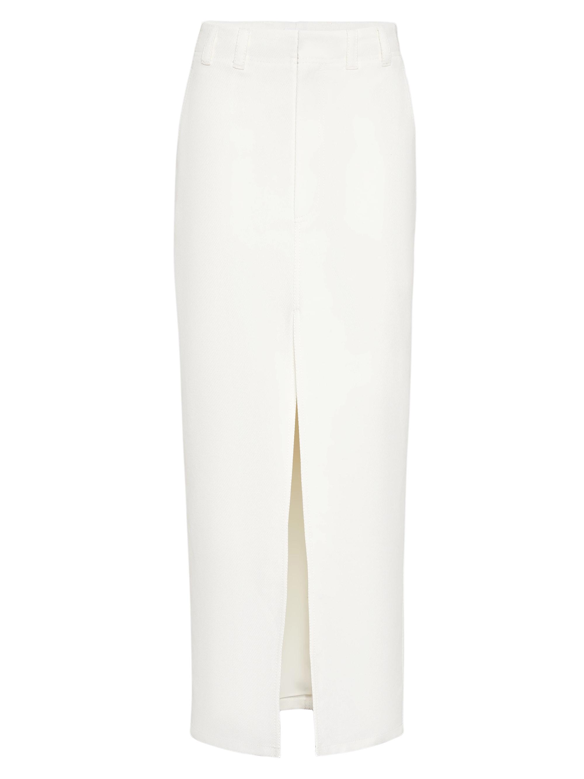 Brunello Cucinelli Women's Cotton and Linen Cavalry Chino Skirt - Panama