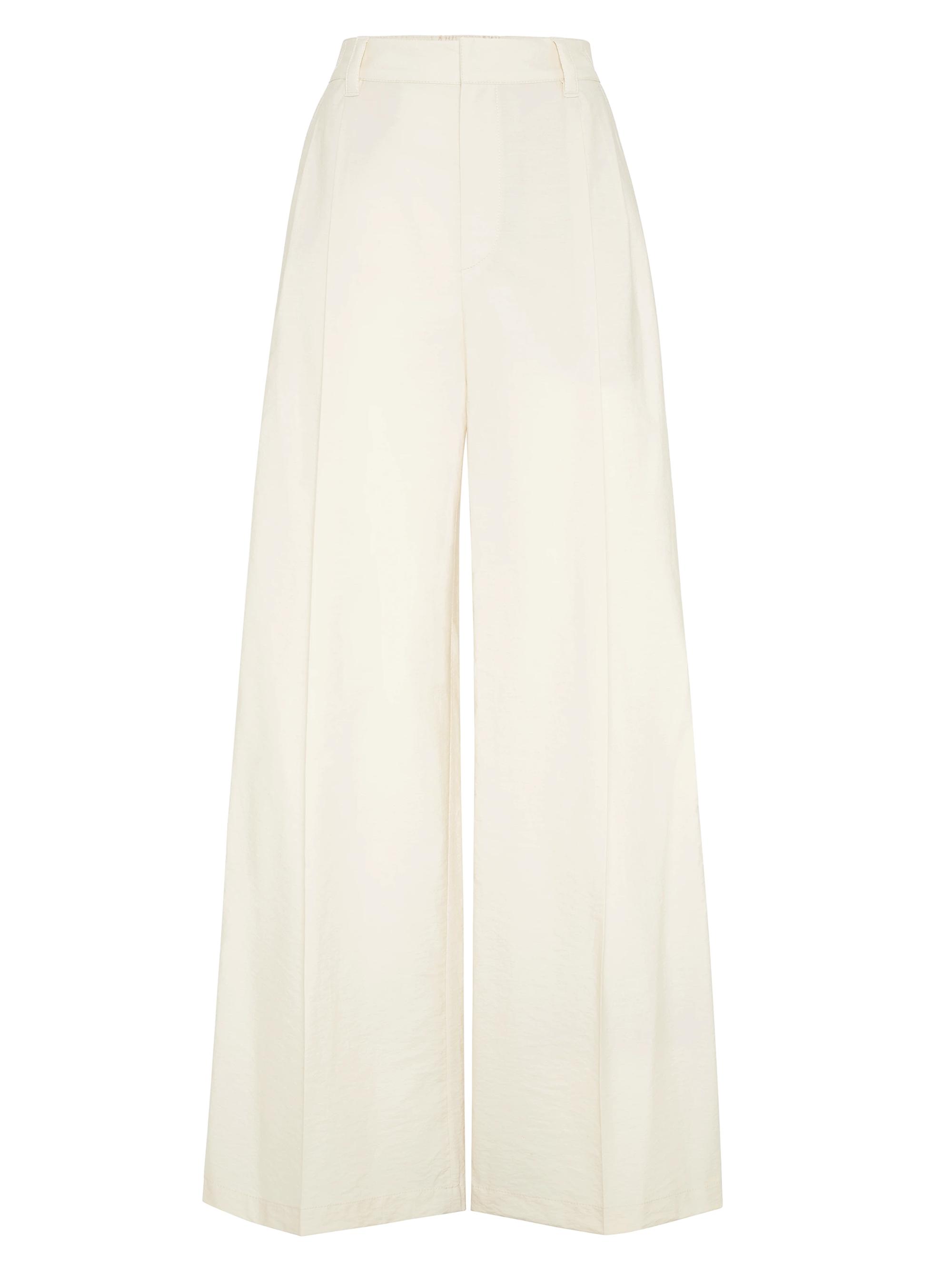 Brunello Cucinelli Women's Techno Cotton Poplin Sartorial Loose Trousers - Buff