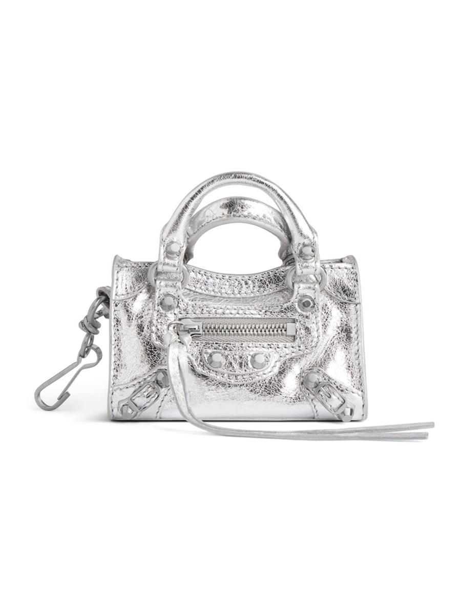 【BALENCIAGA】 Le City Eiffel leather bag charm Le City Eiffel leather bag charm in pink - Balenciaga