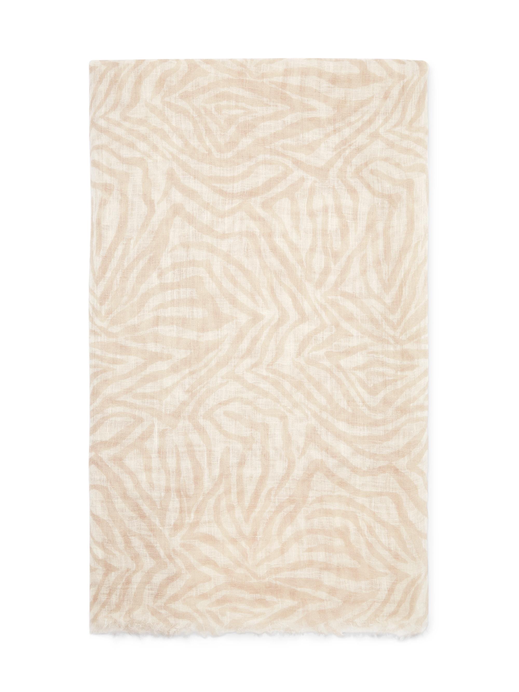 Brunello Cucinelli Women's Ethnic Print Linen Scarf - Beige