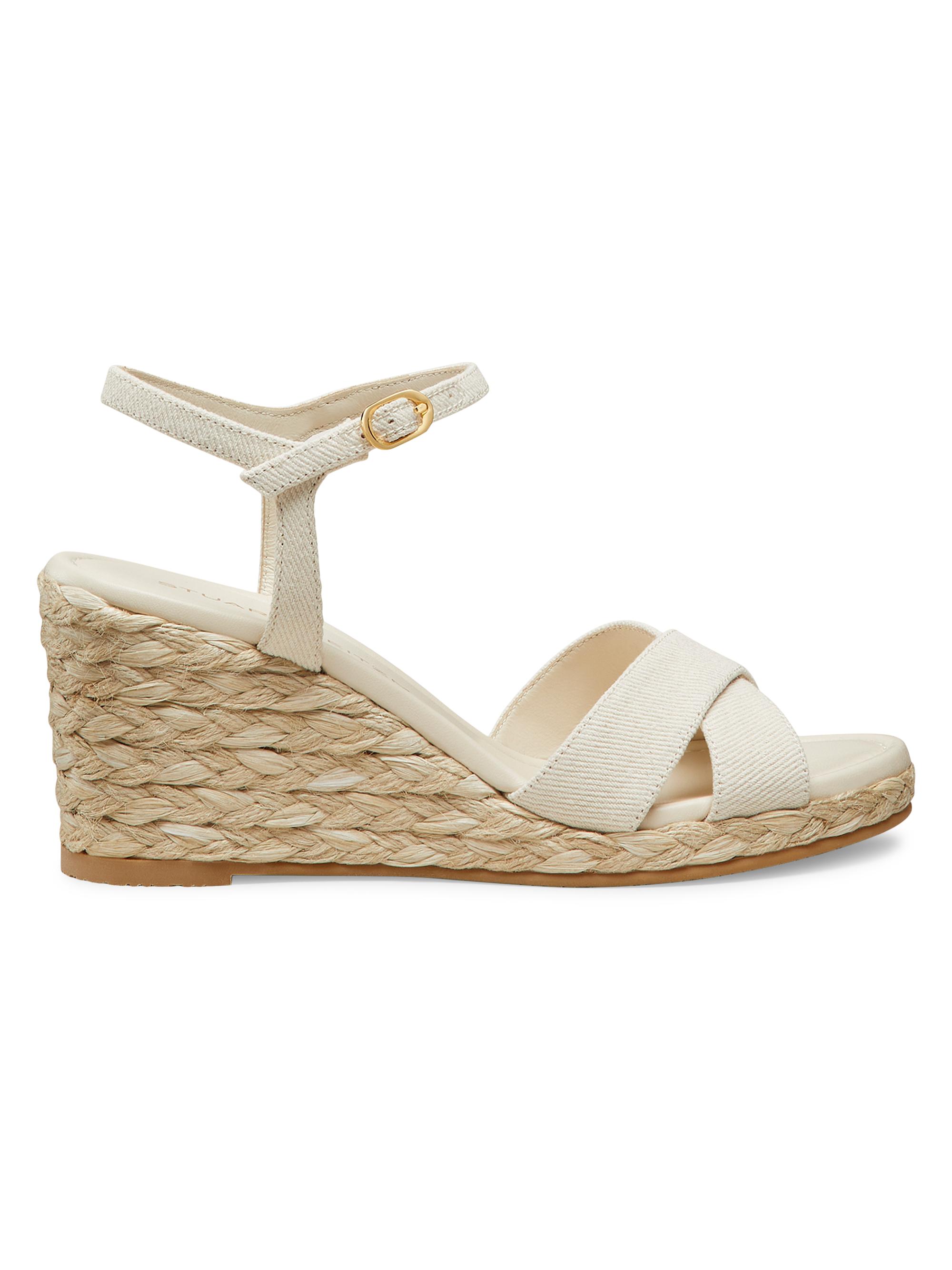 Stuart Weitzman Women's Dayna 65MM Espadrille Wedge Sandals - Washed Natural