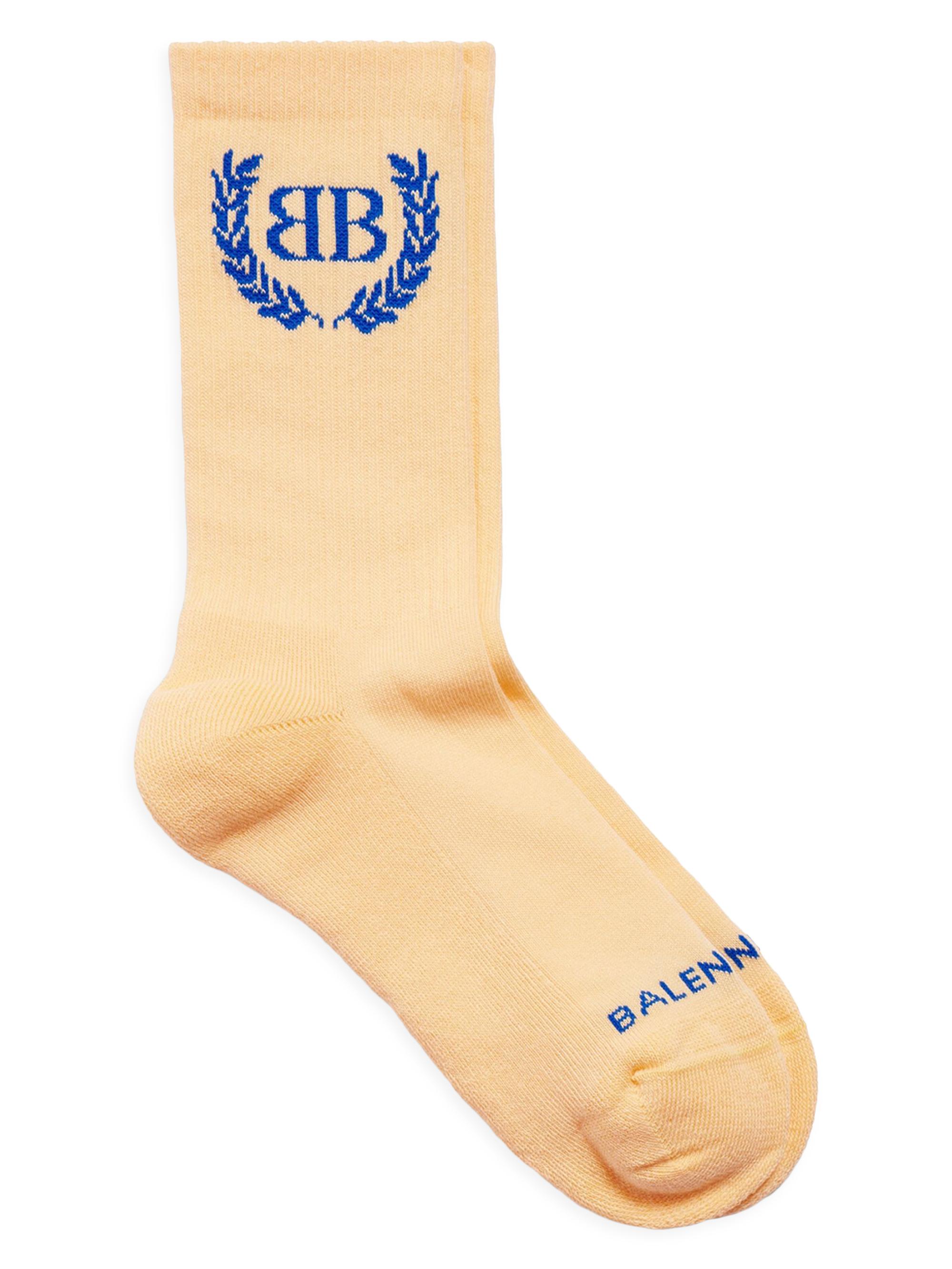 Balenciaga Women's Laurel Classic Socks - Yellow Blue