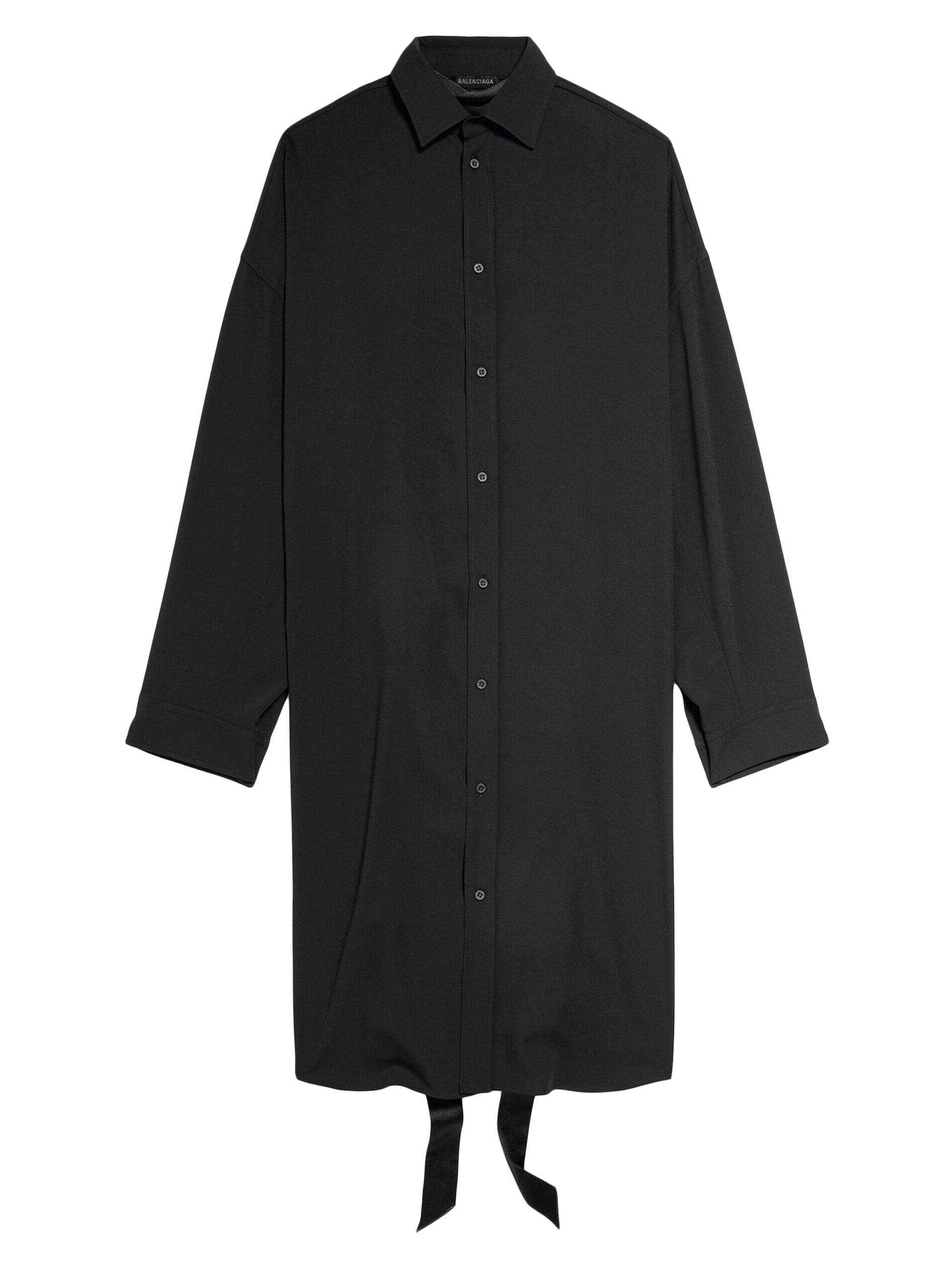 Balenciaga Women's Lace-Up Shirt Dress - Black