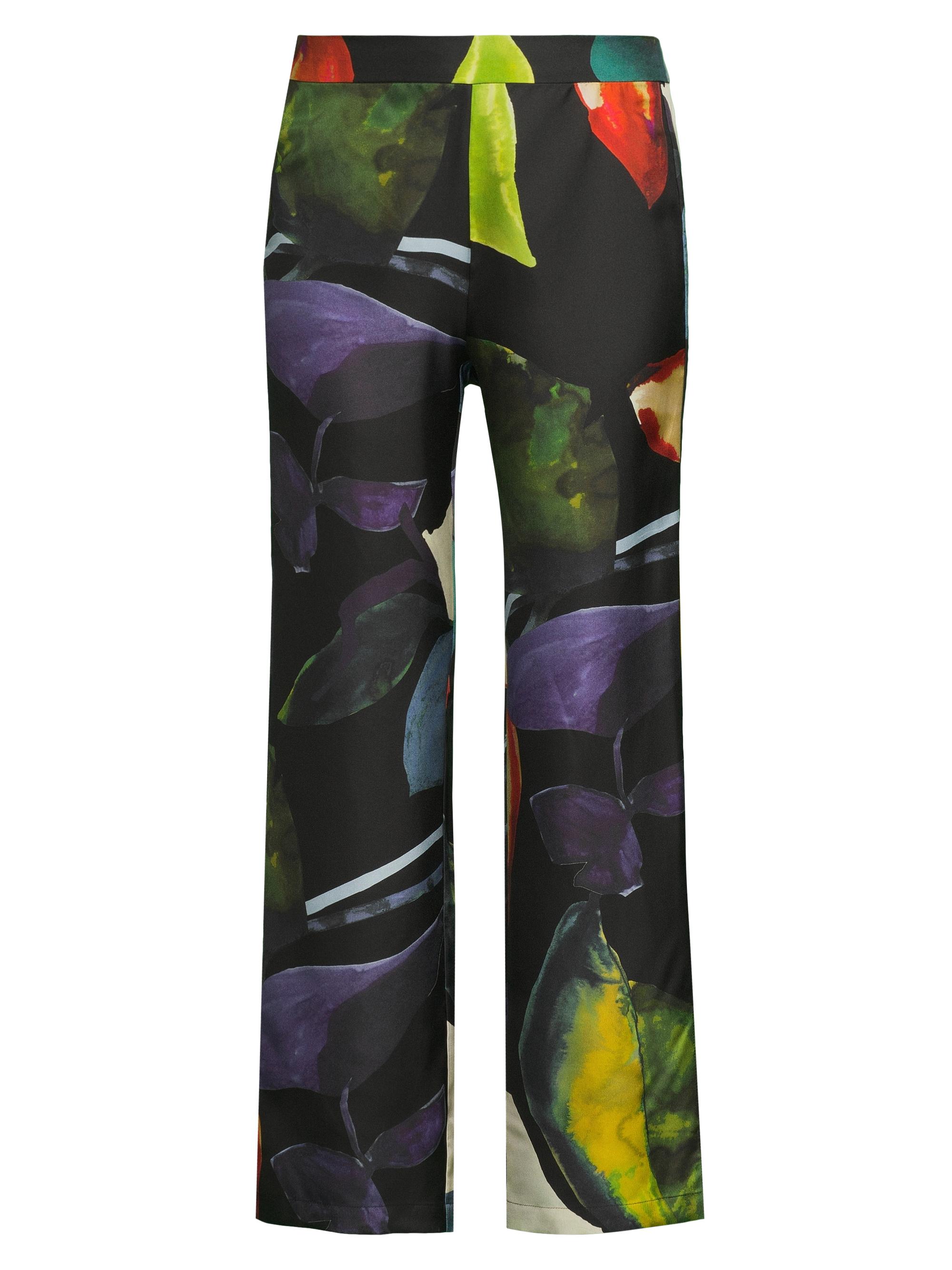 Natori Women's Yoru Silk Twill Pull-On Pants - Black Multi