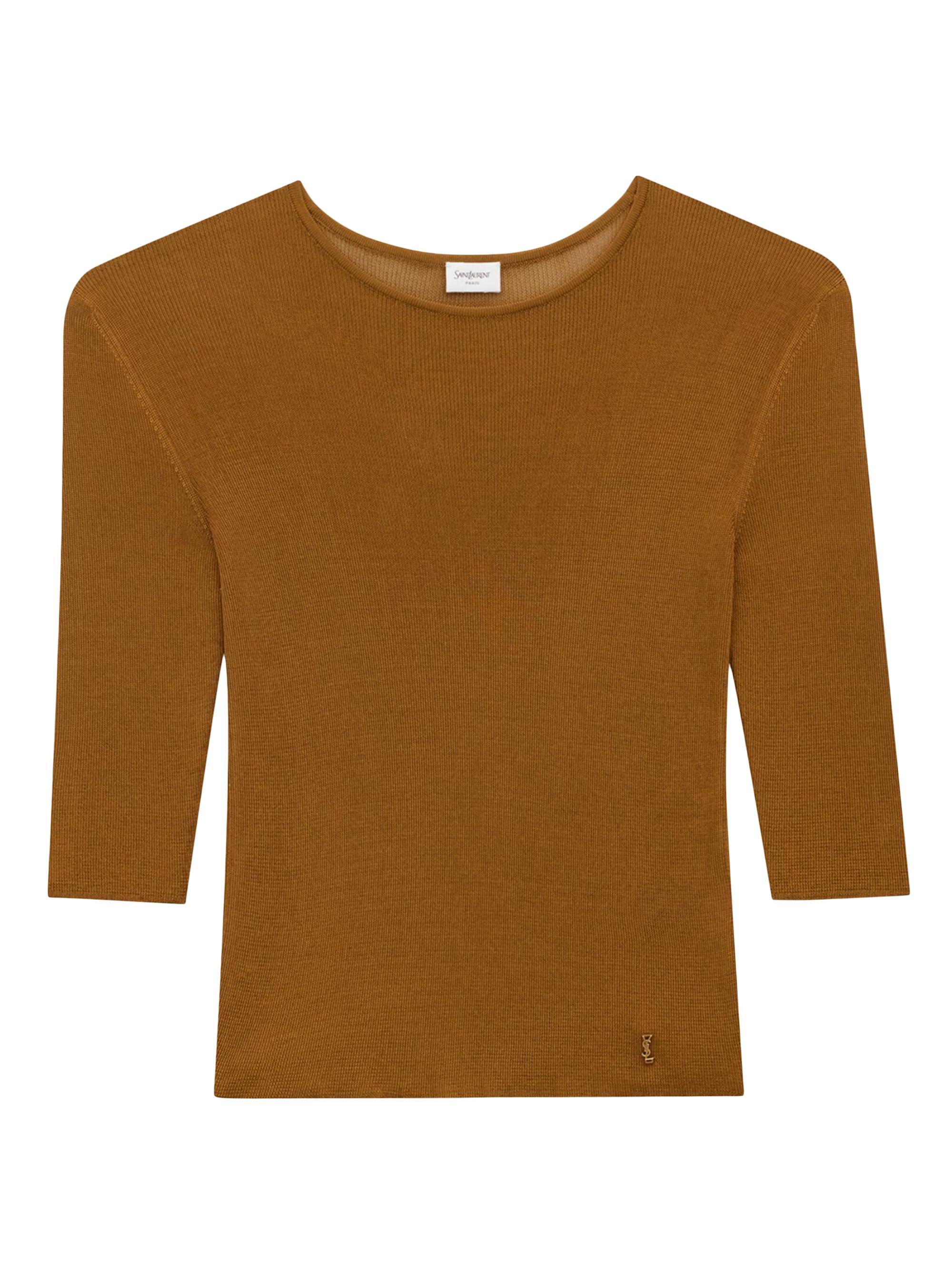 Saint Laurent Women's Cassandre Top in Knit - Mordore